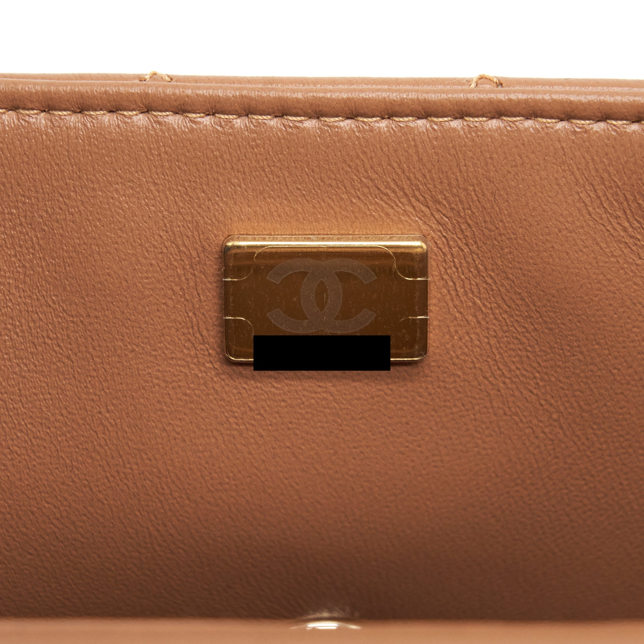 CHANEL 22S MINI RECTANGULAR FLAP BAG CARAMEL LGHW (MICROCHIP)