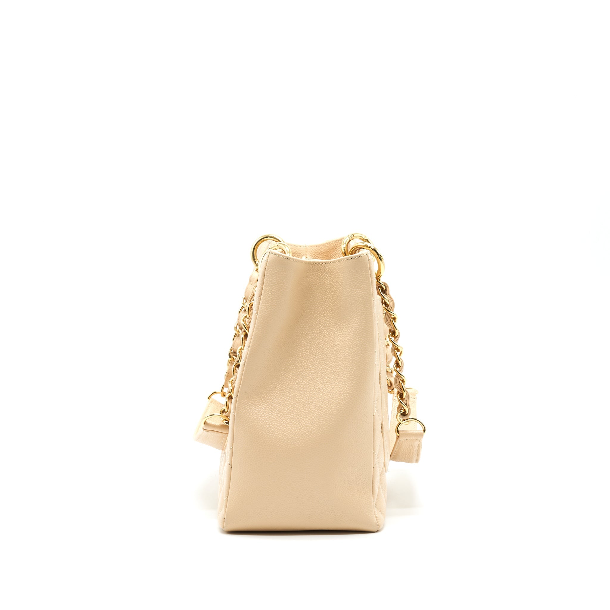 CHANEL GRAND SHOPPING TOTE BAG CAVIAR BEIGE GHW SERIAL 16