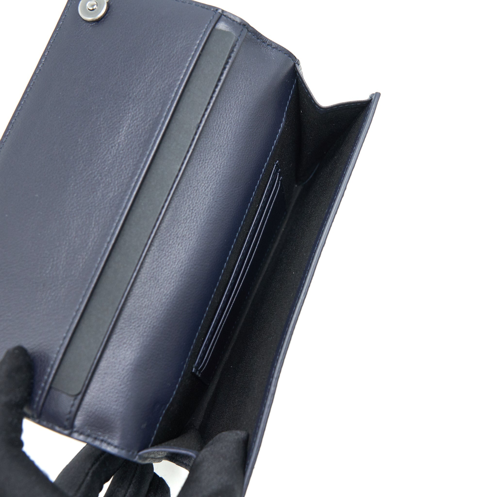 DIOR PLAYFULL STRAP WALLET NAVY