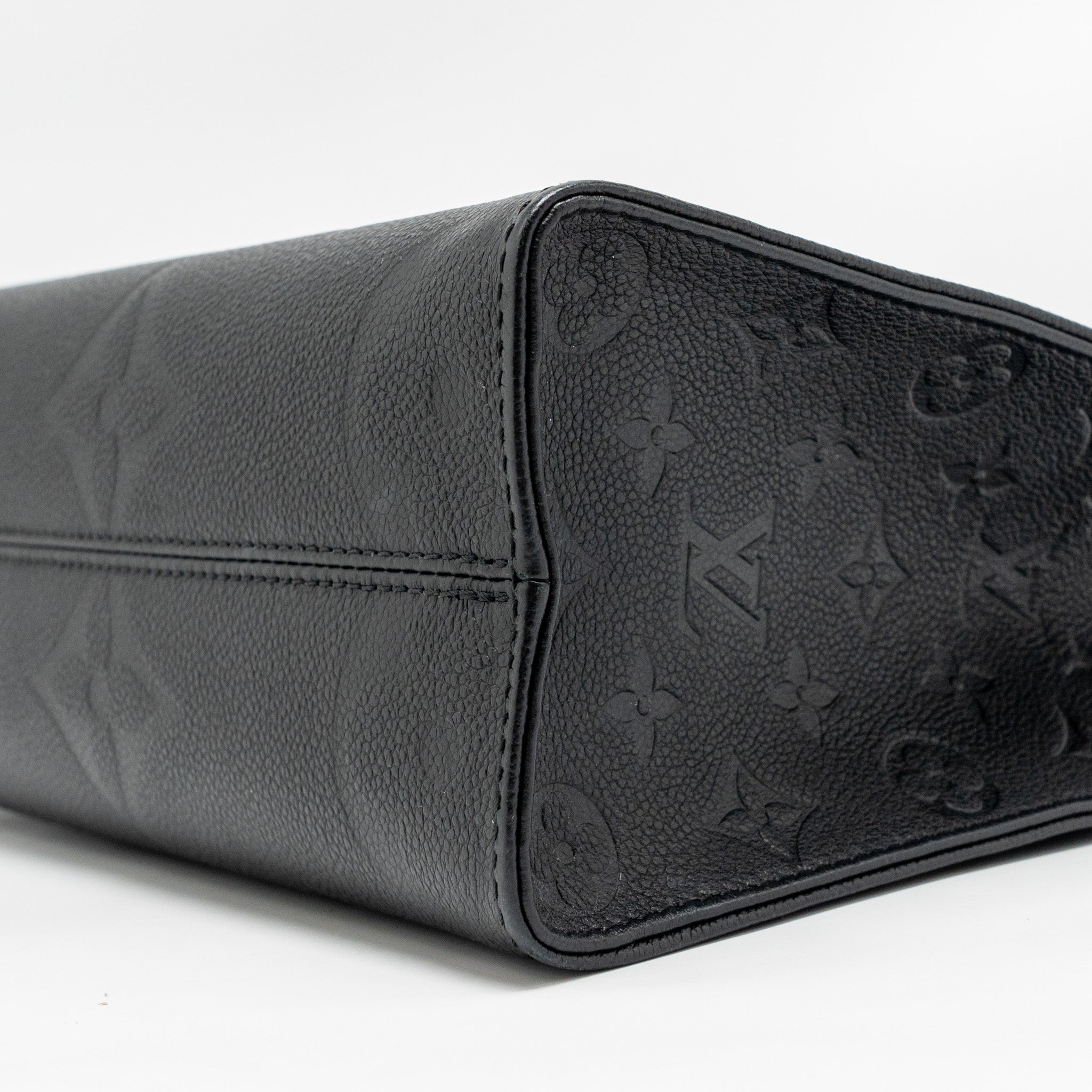 LOUIS VUITTON ONTHEGO PM MONOGRAM EMPREINTE LEATHER BLACK GHW