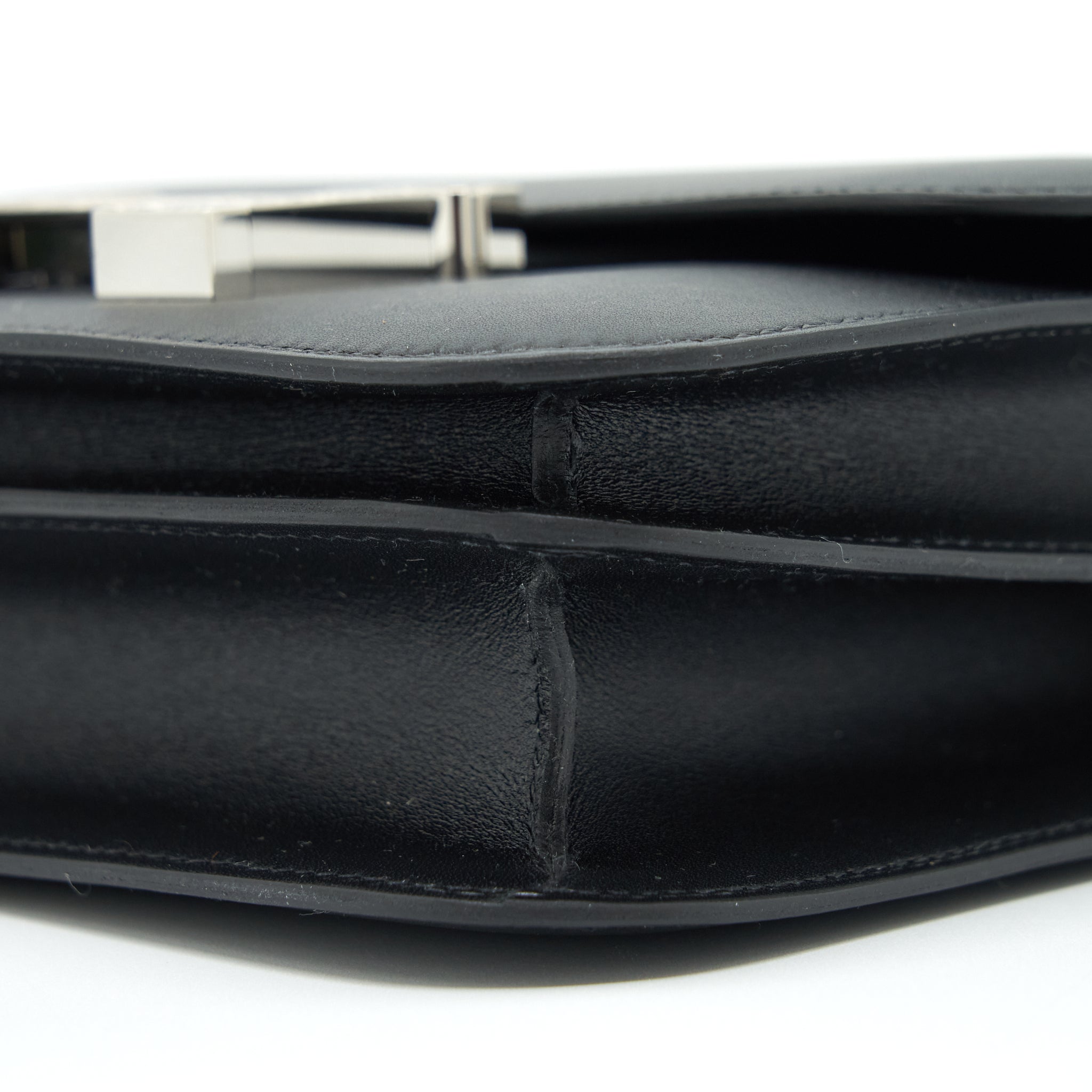 HERMES MINI CONSTANCE MONSTEUR LEATHER LIZARD BUCKLE BLACK/ OMBRE SHW