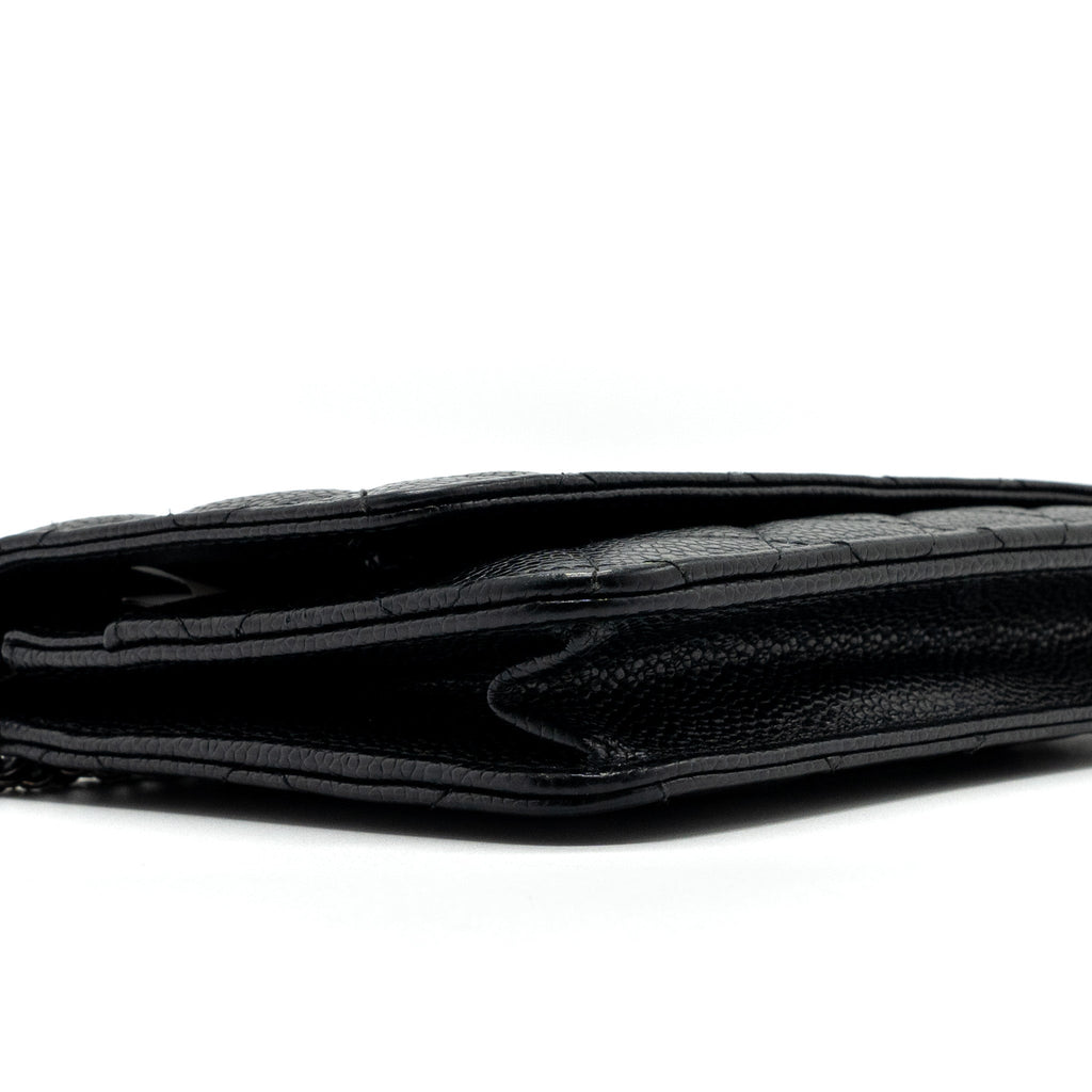 CHANEL CLASSIC WALLET ON CHAIN CAVIAR BLACK SHW