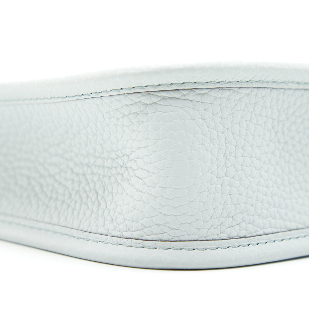 HERMES MINI EVELYNE BLUE PALE/ GRIS ETAIN STRAP GHW