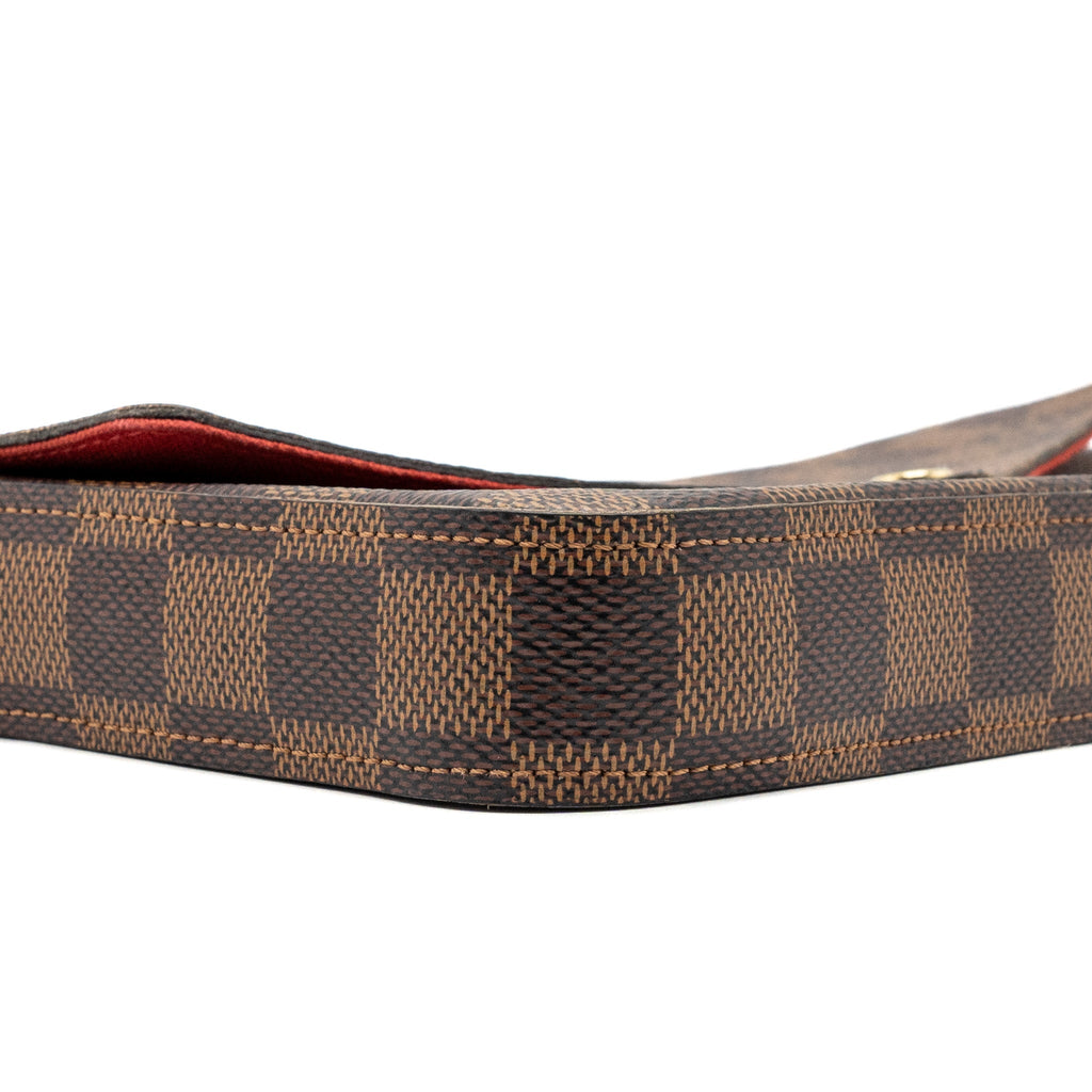 LOUIS VUITTON FELICIE POCHETTE DAMIER EBÈNE CANVAS GHW