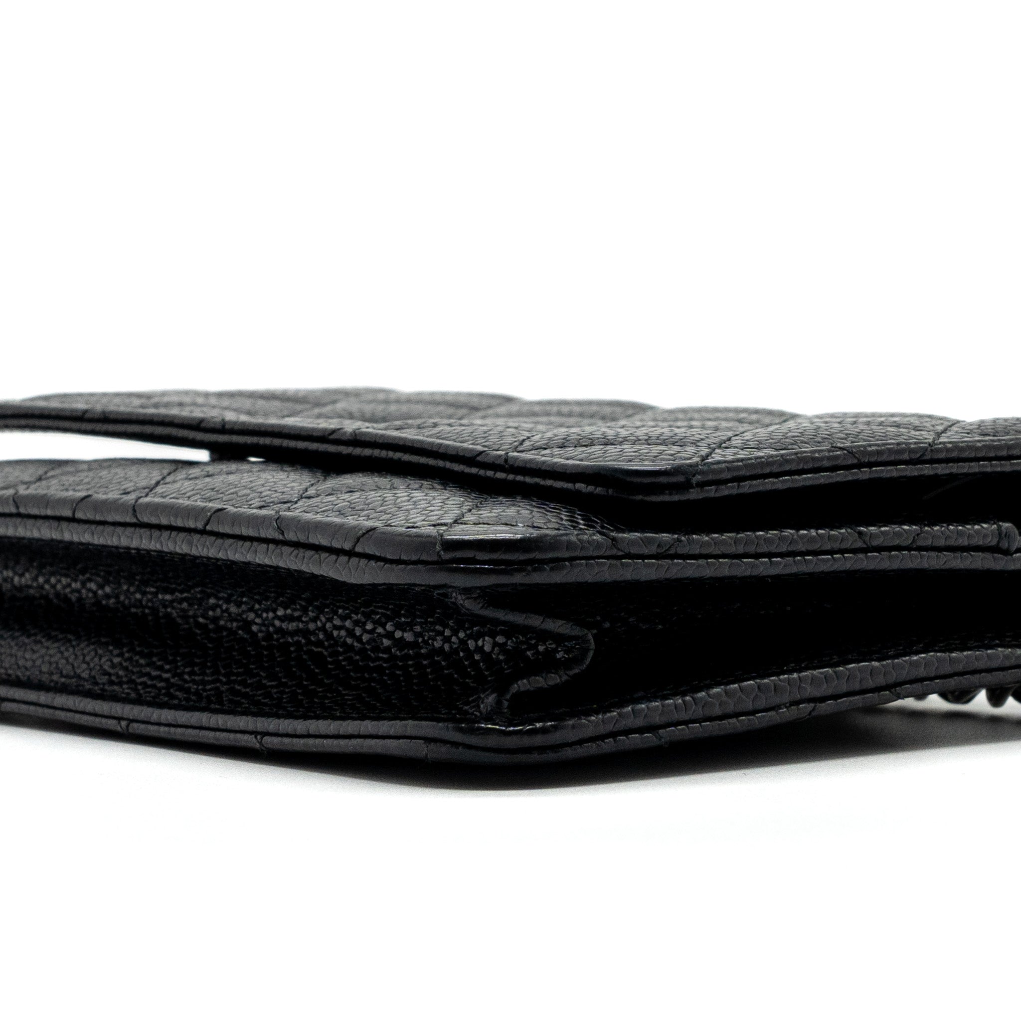 CHANEL CLASSIC WALLET ON CHAIN CAVIAR BLACK SHW