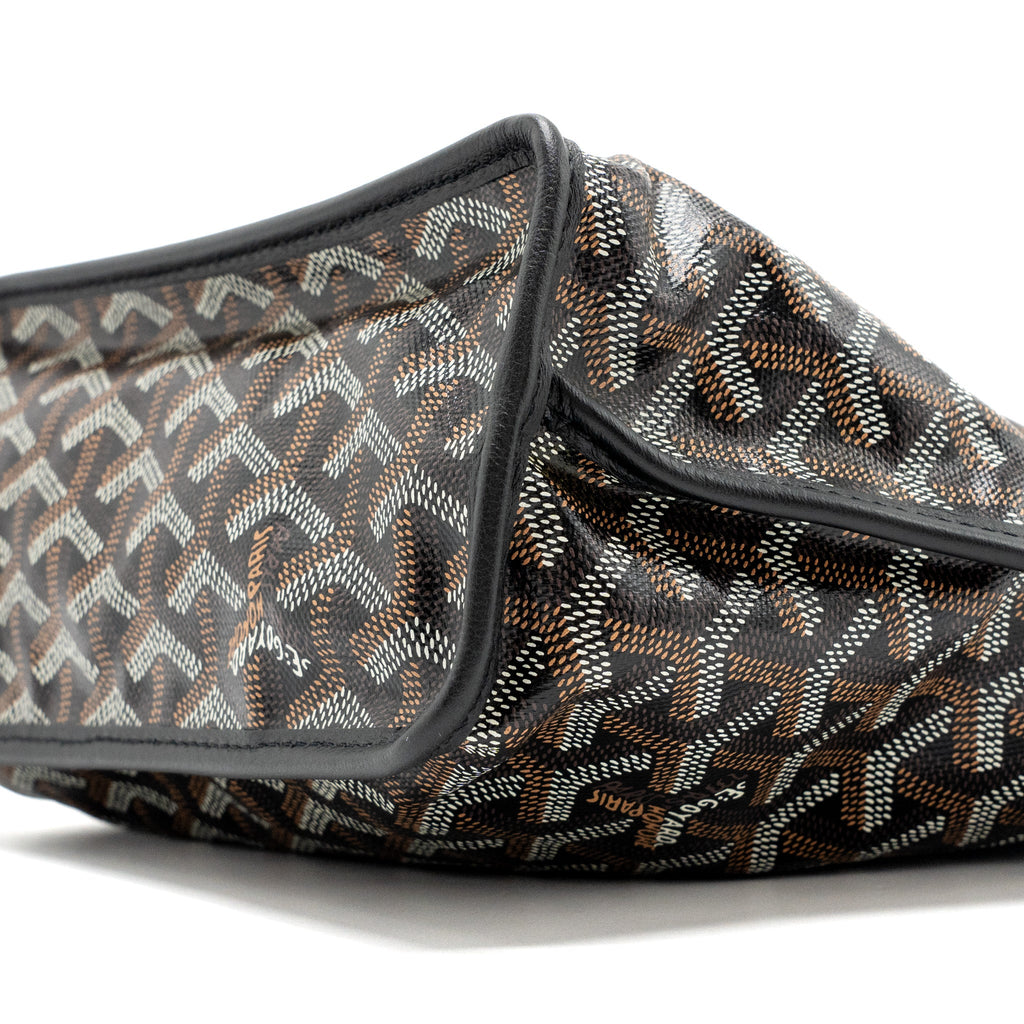 GOYARD MINI ANJOU TOTE BAG GOYARDLINE CANVAS / CALFSKIN BLACK SHW