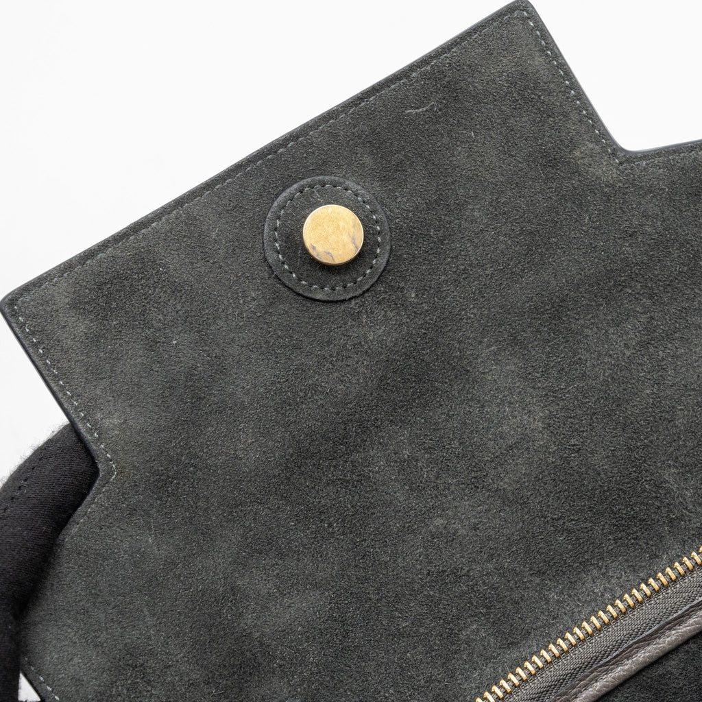 CELINE MICRO BELT BAG GRAINED CALFSKIN GREY GHW