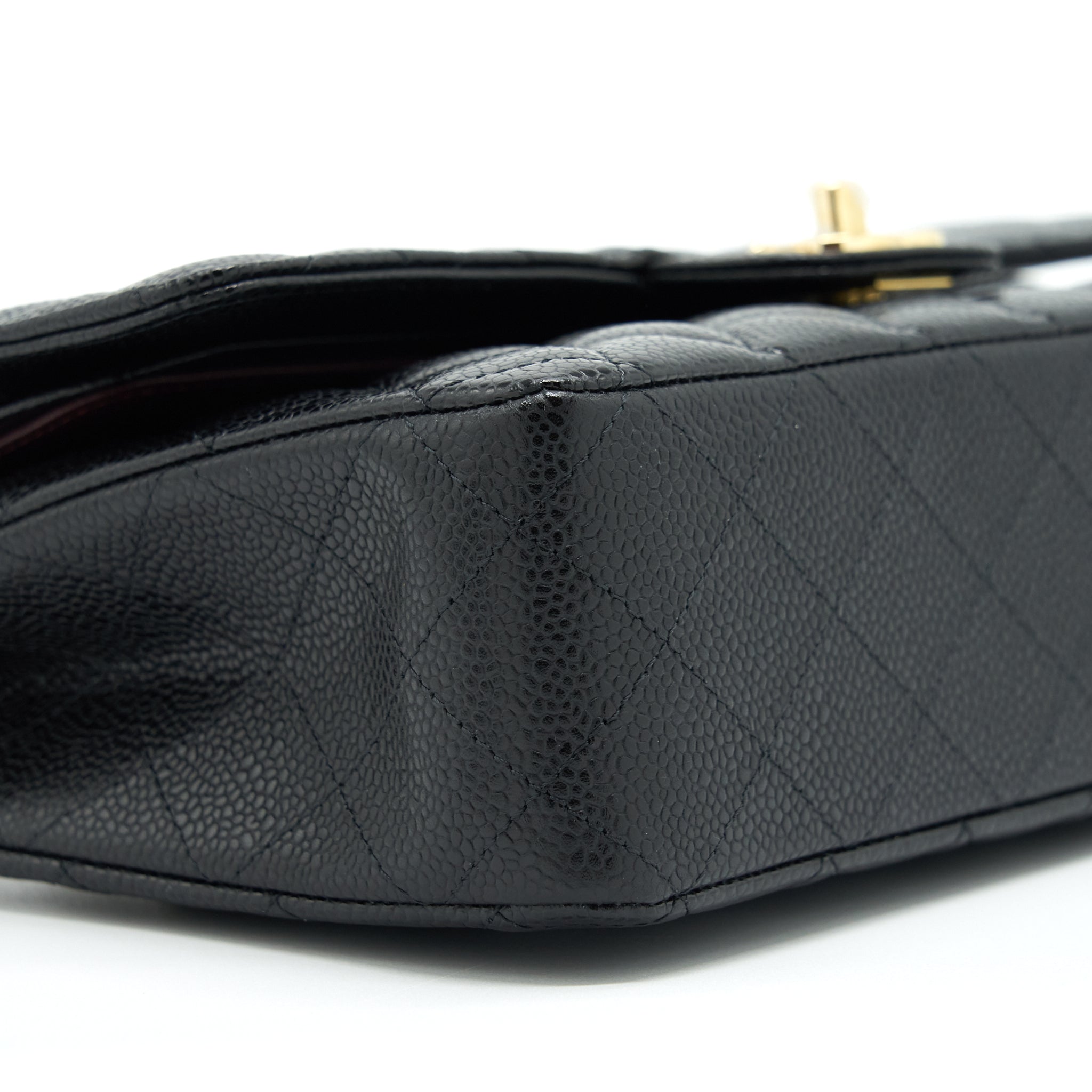 CHANEL MEDIUM CLASSIC DOUBLE FLAP BAG CAVIAR BLACK GHW (MICROCHIP)