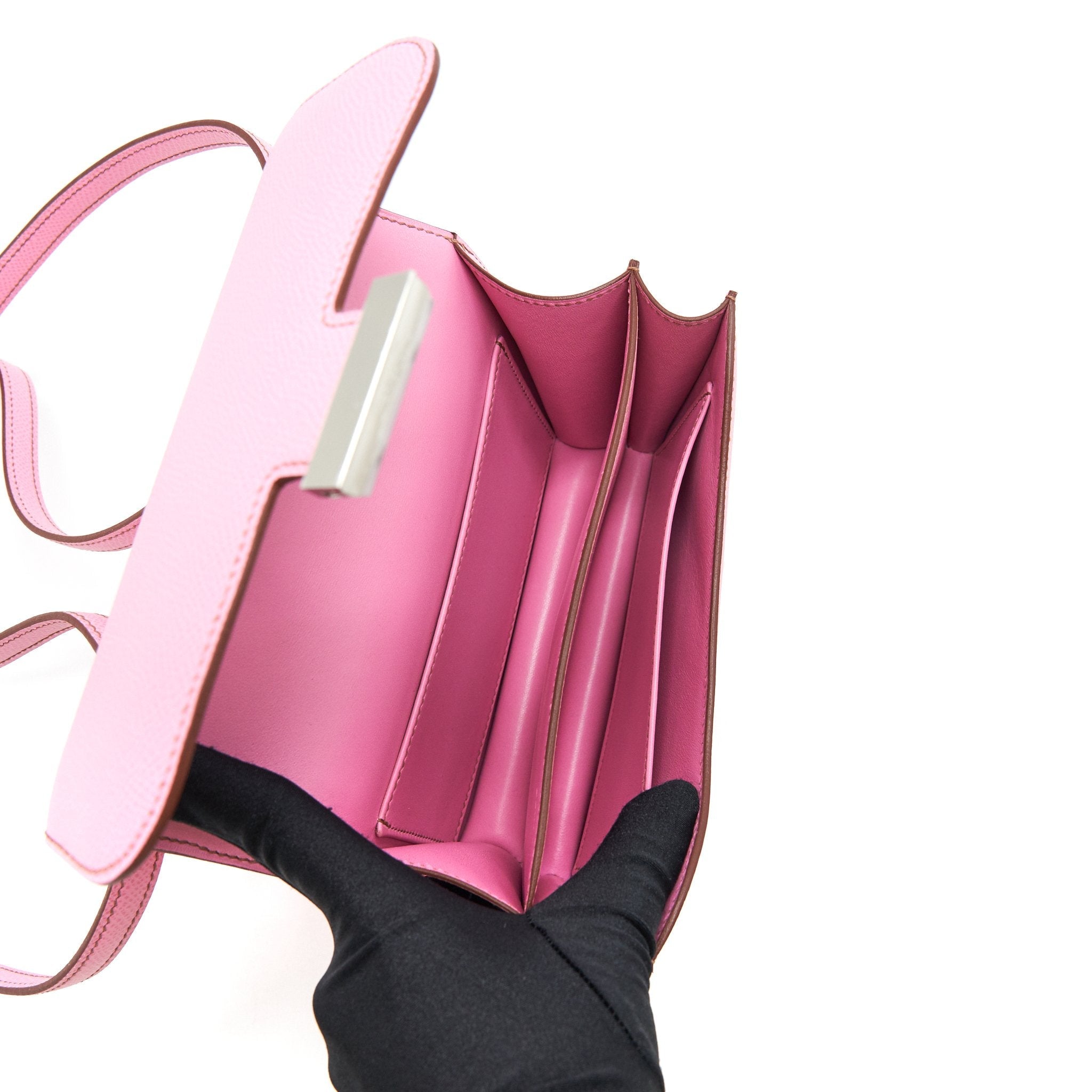 HERMES MINI CONSTANCE 5P BUBBLEGUM PINK EPSOM SHW