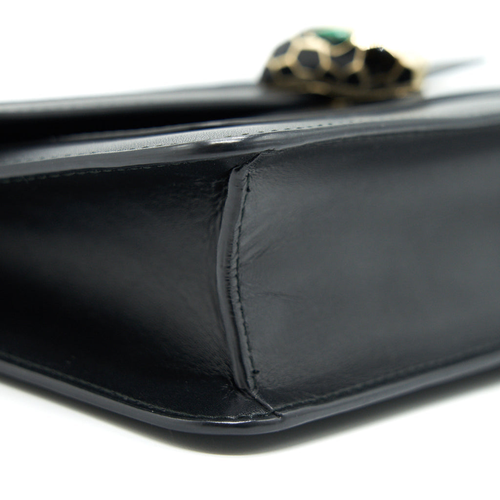 BVLGARI SERPENTI CHAIN BAG IN BLACK