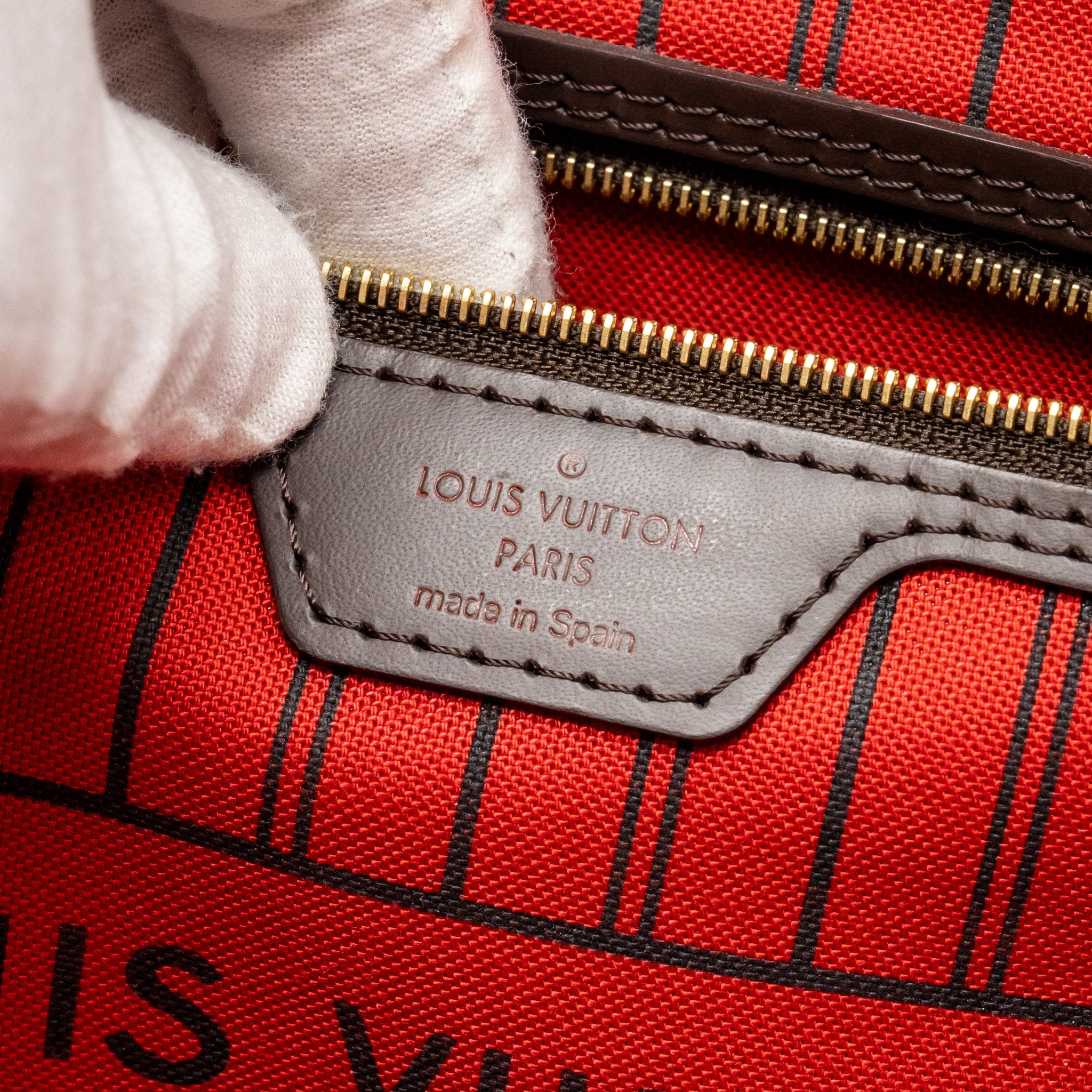 LOUIS VUITTON NEVERFULL MM DAMIER EBENE CANVAS GHW