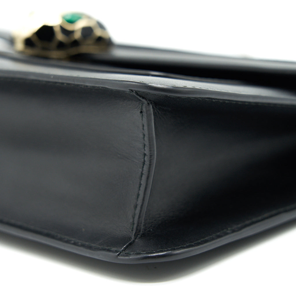 BVLGARI SERPENTI CHAIN BAG IN BLACK