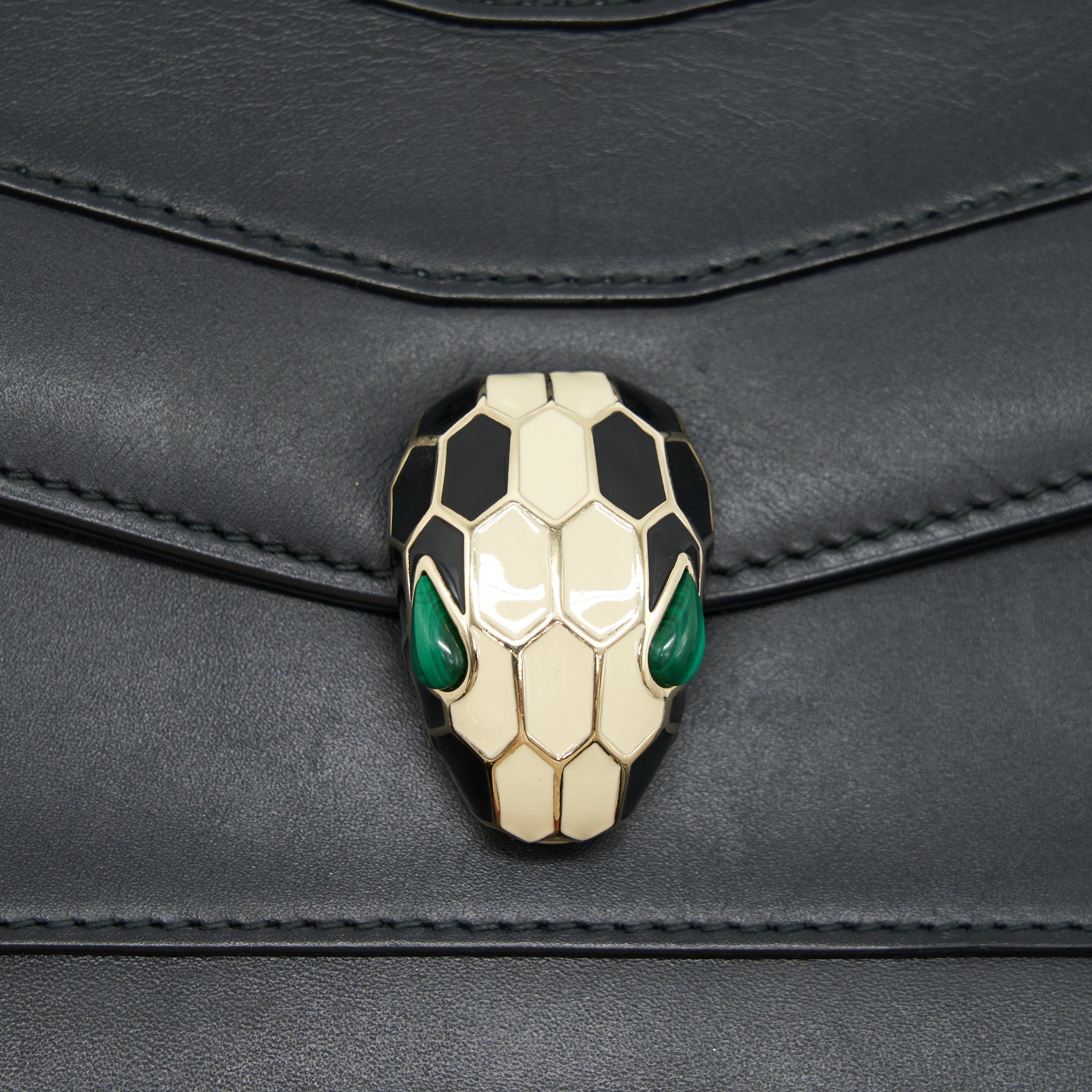 BVLGARI SERPENTI CHAIN BAG IN BLACK