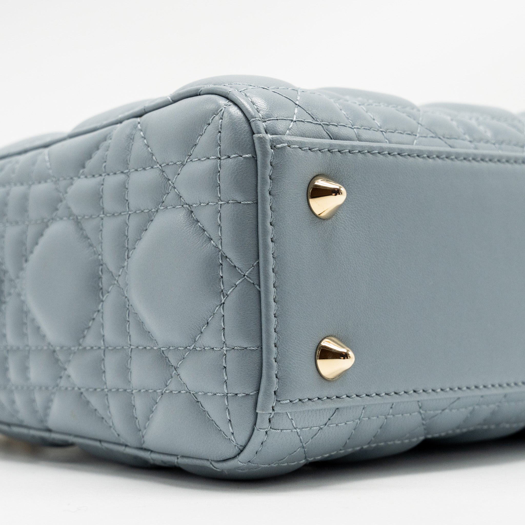 DIOR MY ABC SMALL LADY DIOR LAMBSKIN BLUE LGHW