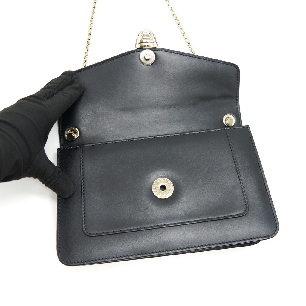 BVLGARI SERPENTI CHAIN BAG IN BLACK