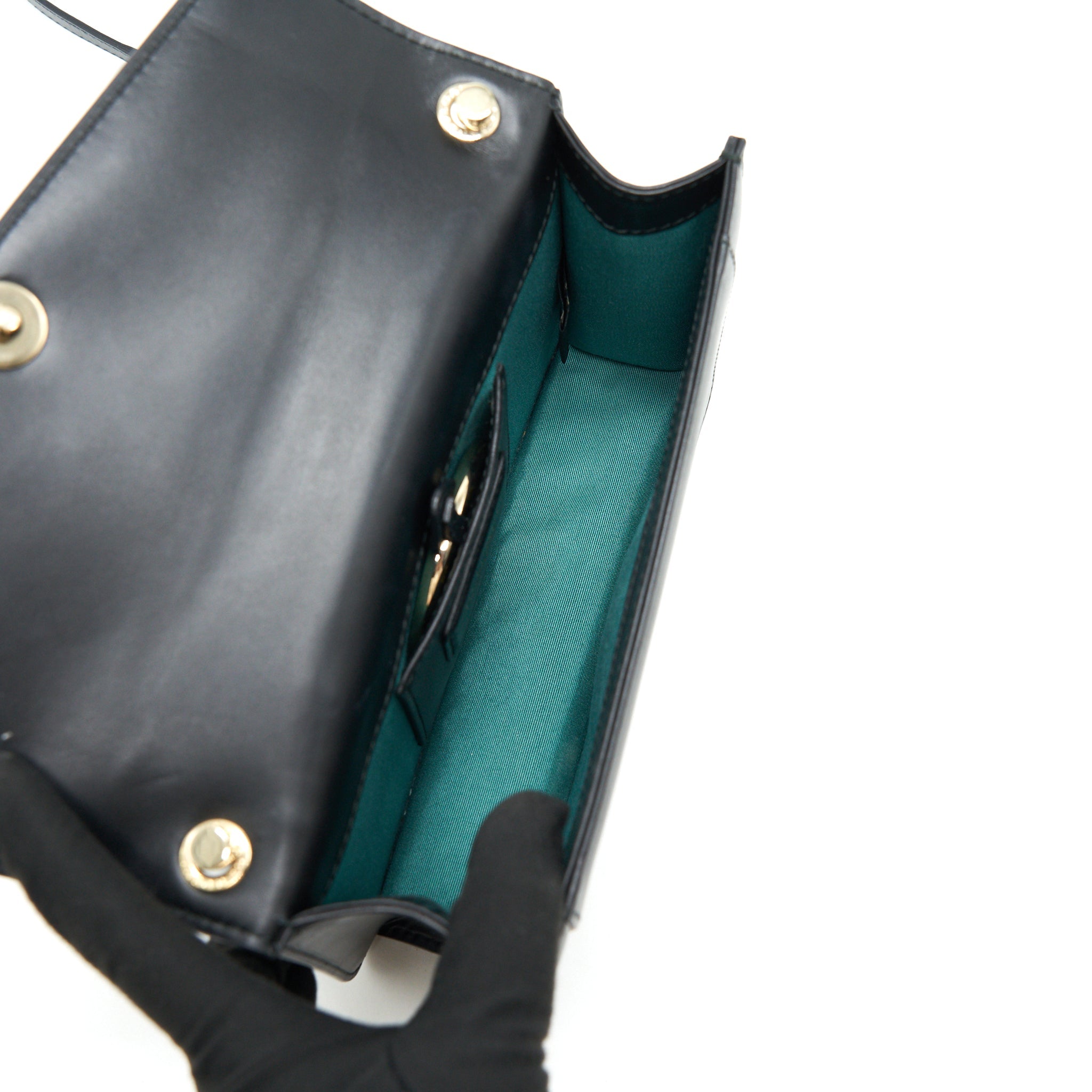 BVLGARI SERPENTI CHAIN BAG IN BLACK