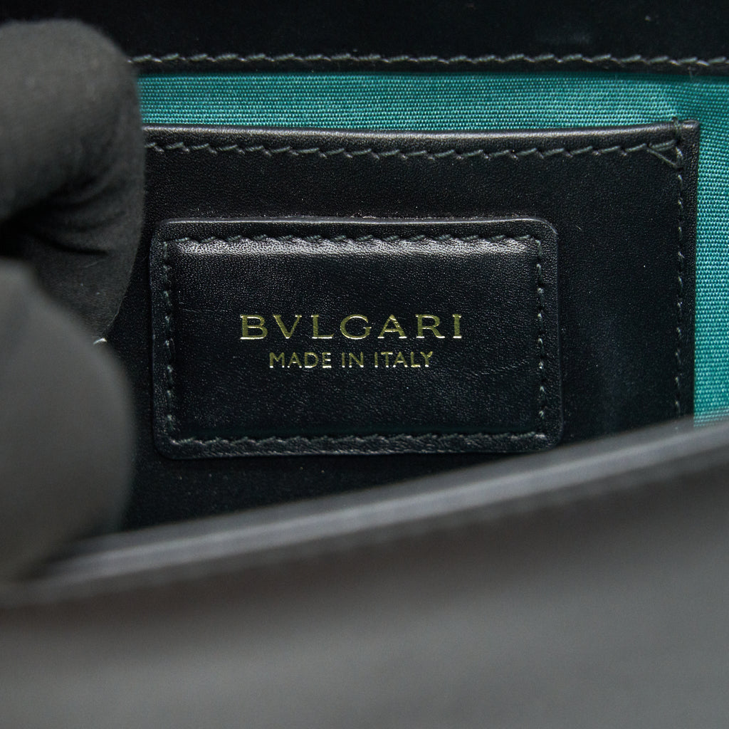 BVLGARI SERPENTI CHAIN BAG IN BLACK
