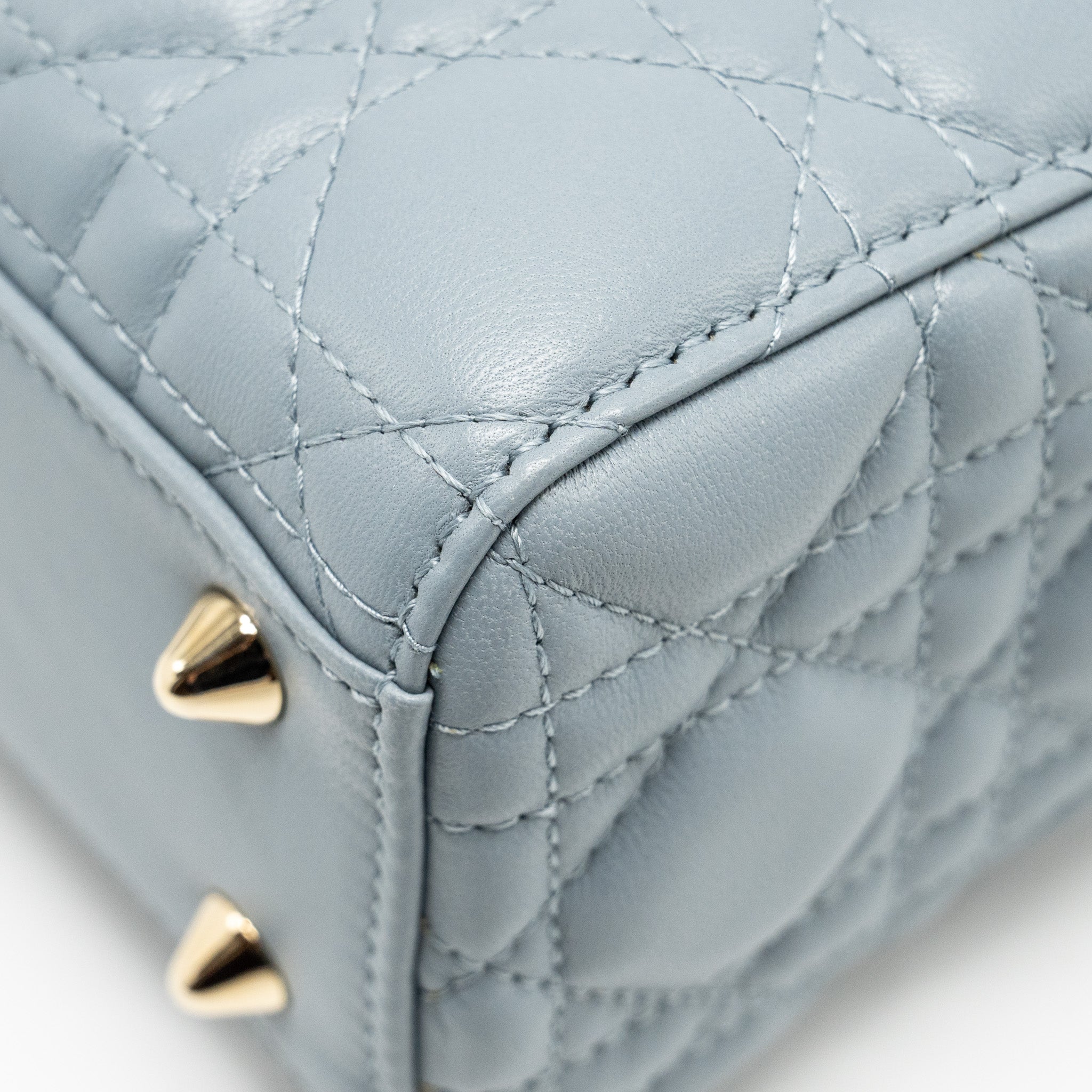 DIOR MY ABC SMALL LADY DIOR LAMBSKIN BLUE LGHW