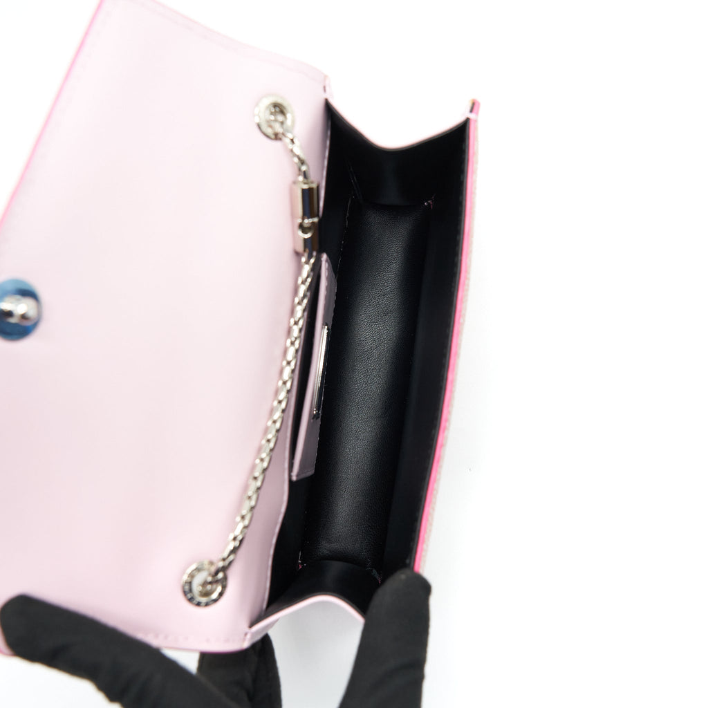 BVLGARI SERPENTI FOREVER BAG ROSA DI FRANCIA CRYSTAL GALUCHAT