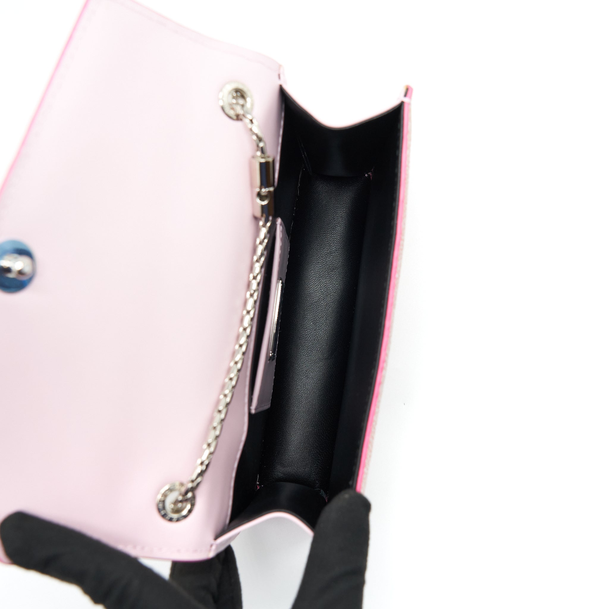 BVLGARI SERPENTI FOREVER BAG ROSA DI FRANCIA CRYSTAL GALUCHAT