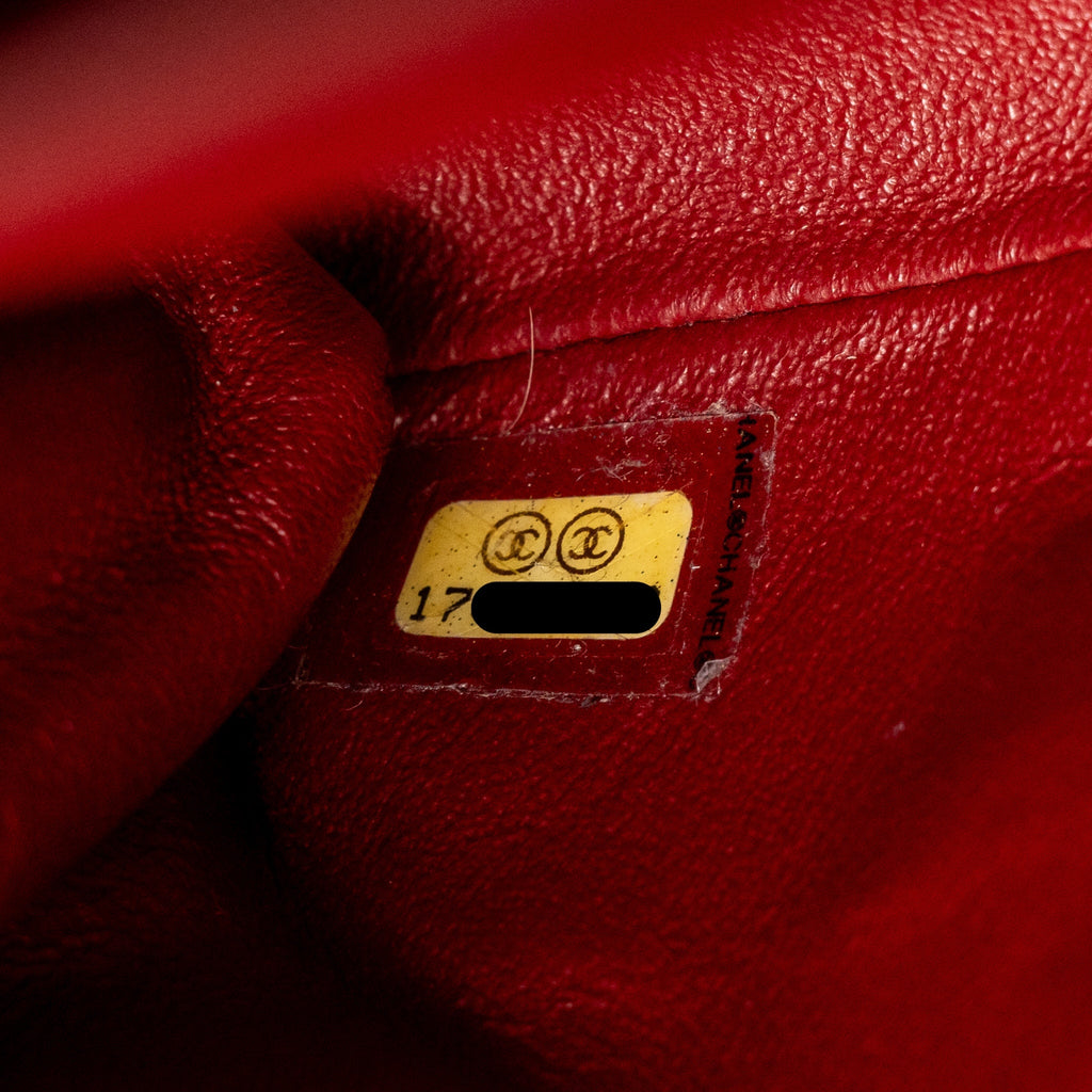 CHANEL TIMELESS FLAP CLUTCH CHAIN BAG CAVIAR RED SHW
