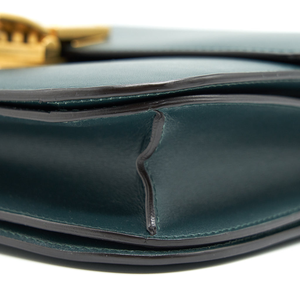 CELINE BOX AMAZON GREEN CALFSKIN LEATHER
