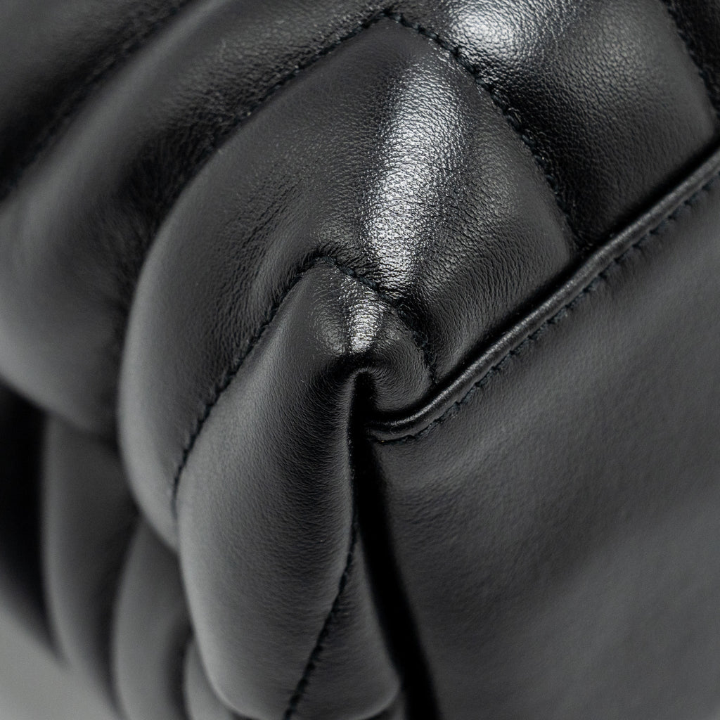SAINT LAURENT/YSL MEDIUM LOULOU SHOULDER BAG CALFSKIN BLACK SHW