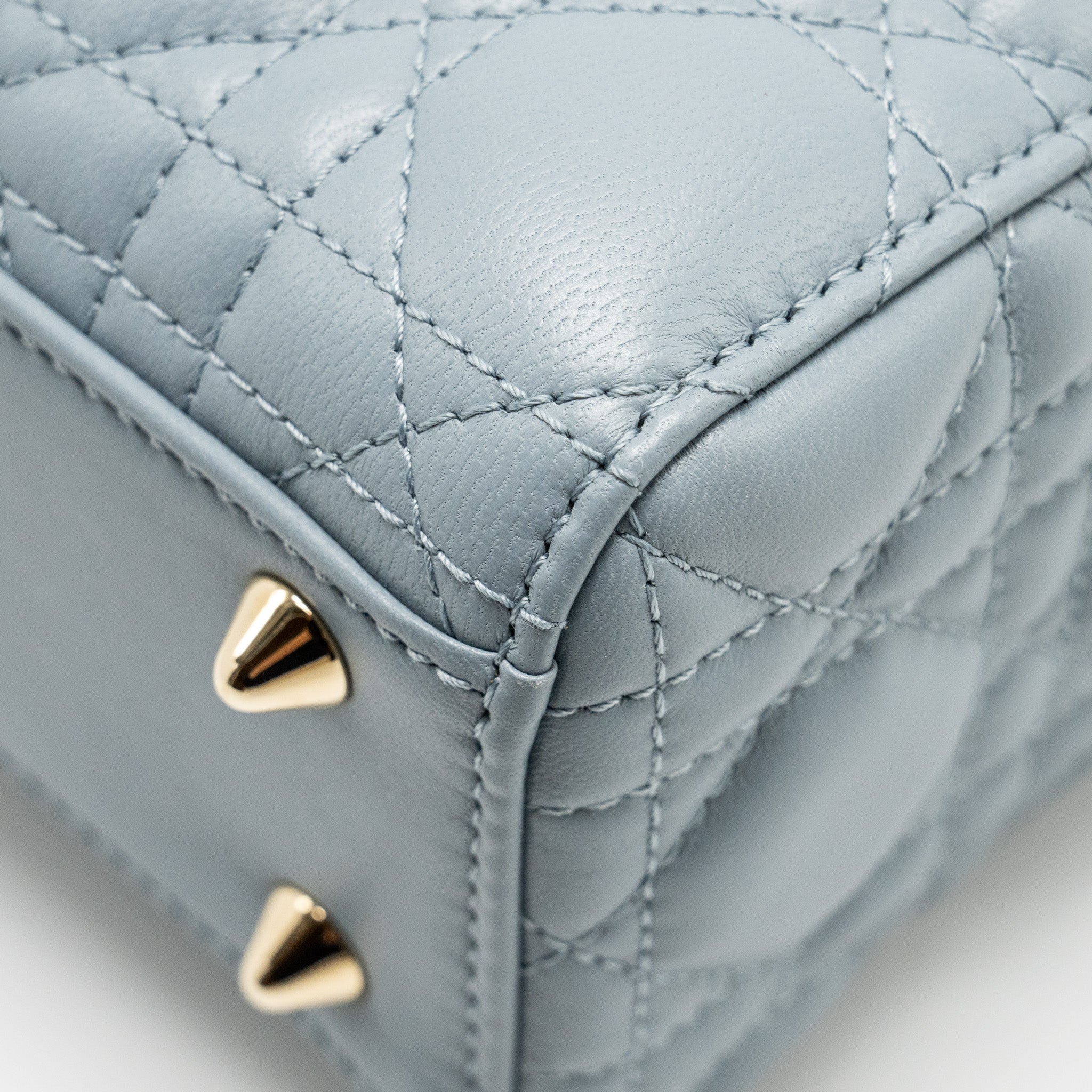 DIOR MY ABC SMALL LADY DIOR LAMBSKIN BLUE LGHW