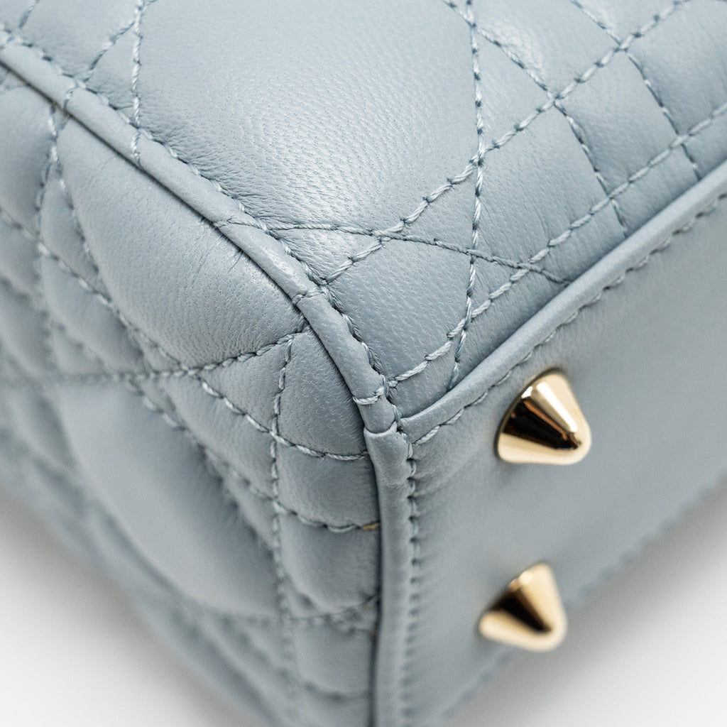 DIOR MY ABC SMALL LADY DIOR LAMBSKIN BLUE LGHW