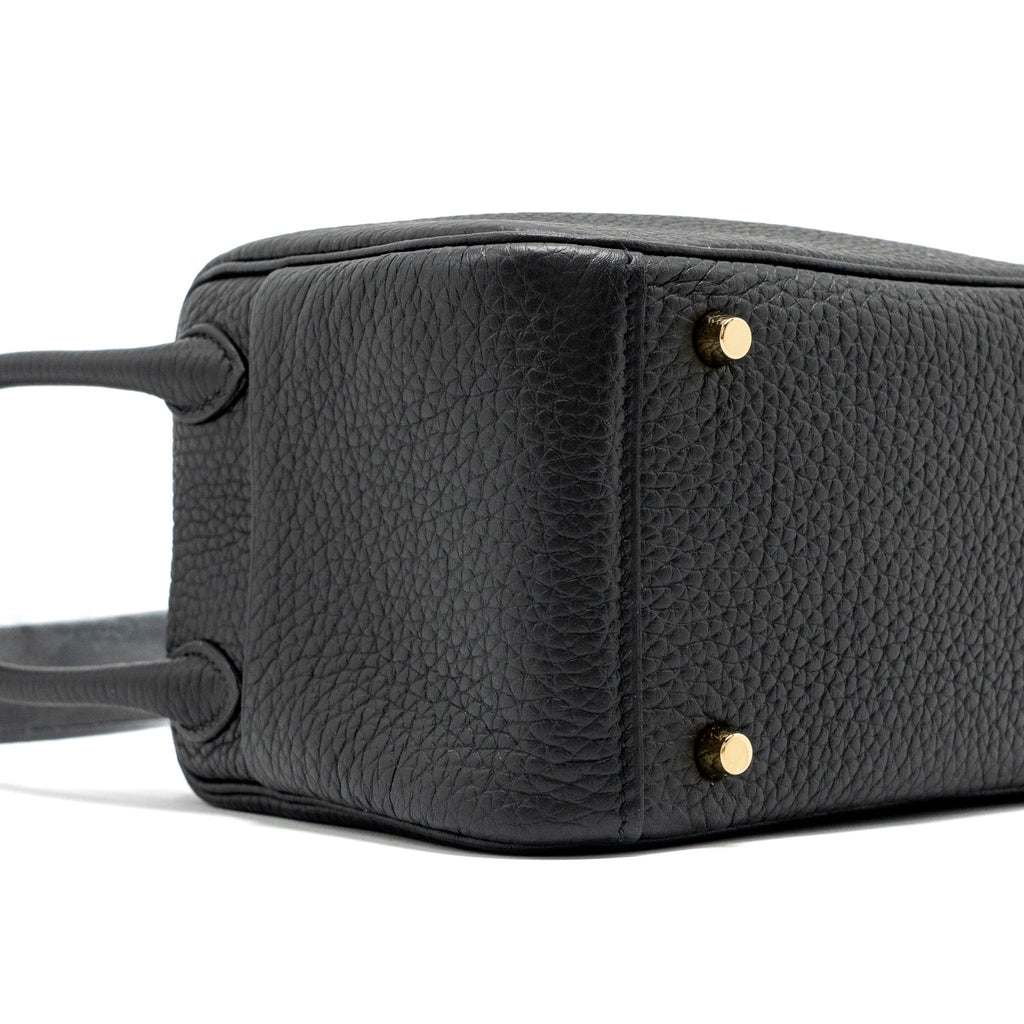 HERMES MINI LINDY CLEMENCE BLACK GHW