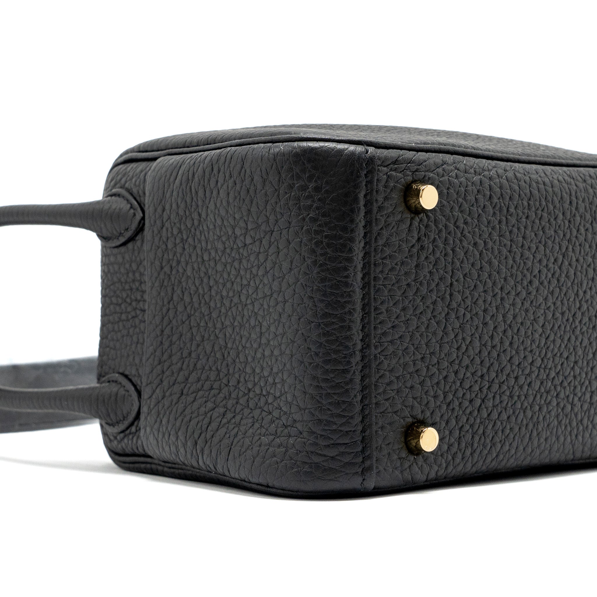 HERMES MINI LINDY CLEMENCE BLACK GHW