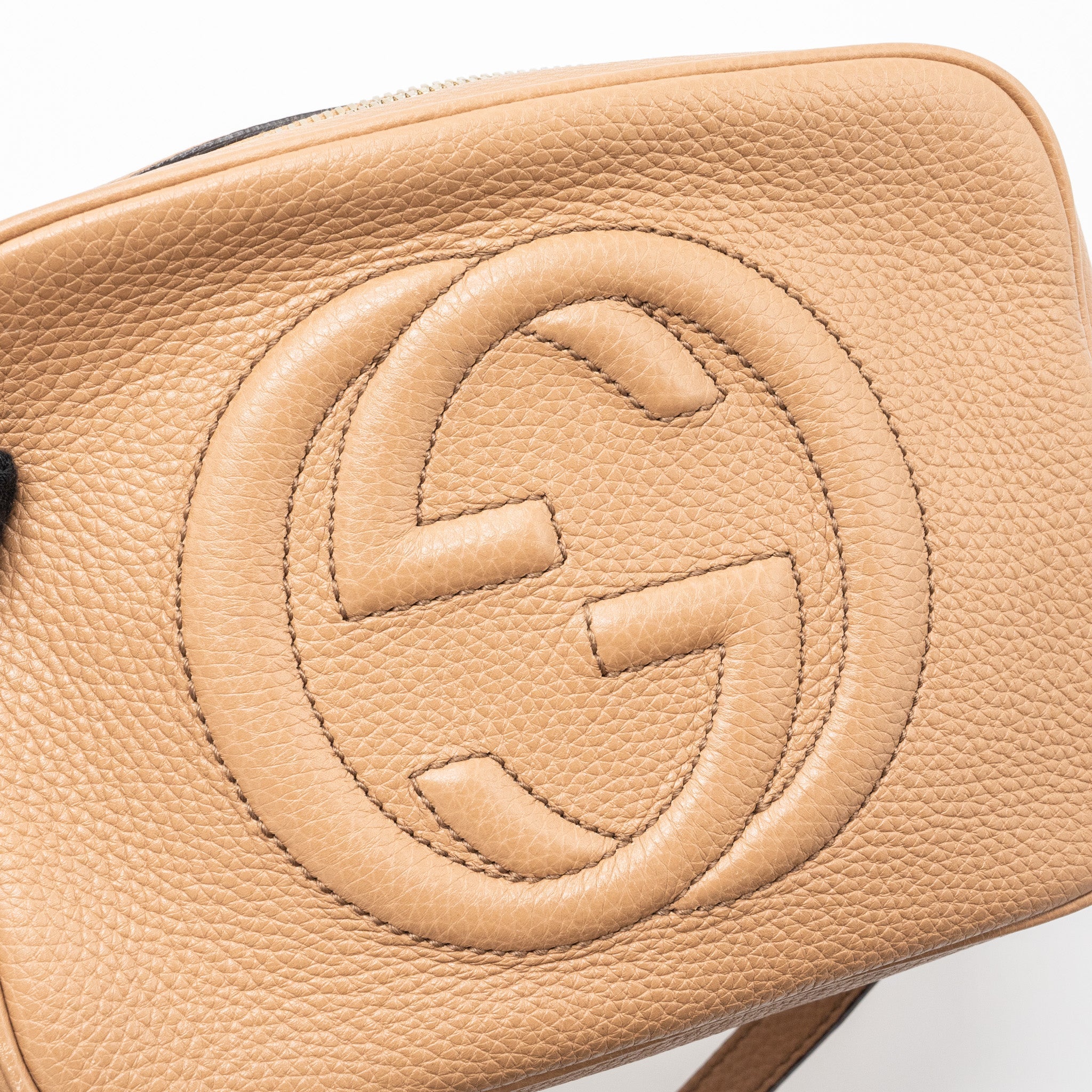 GUCCI DISCO SOHO BAG CALFSKIN BEIGE GHW