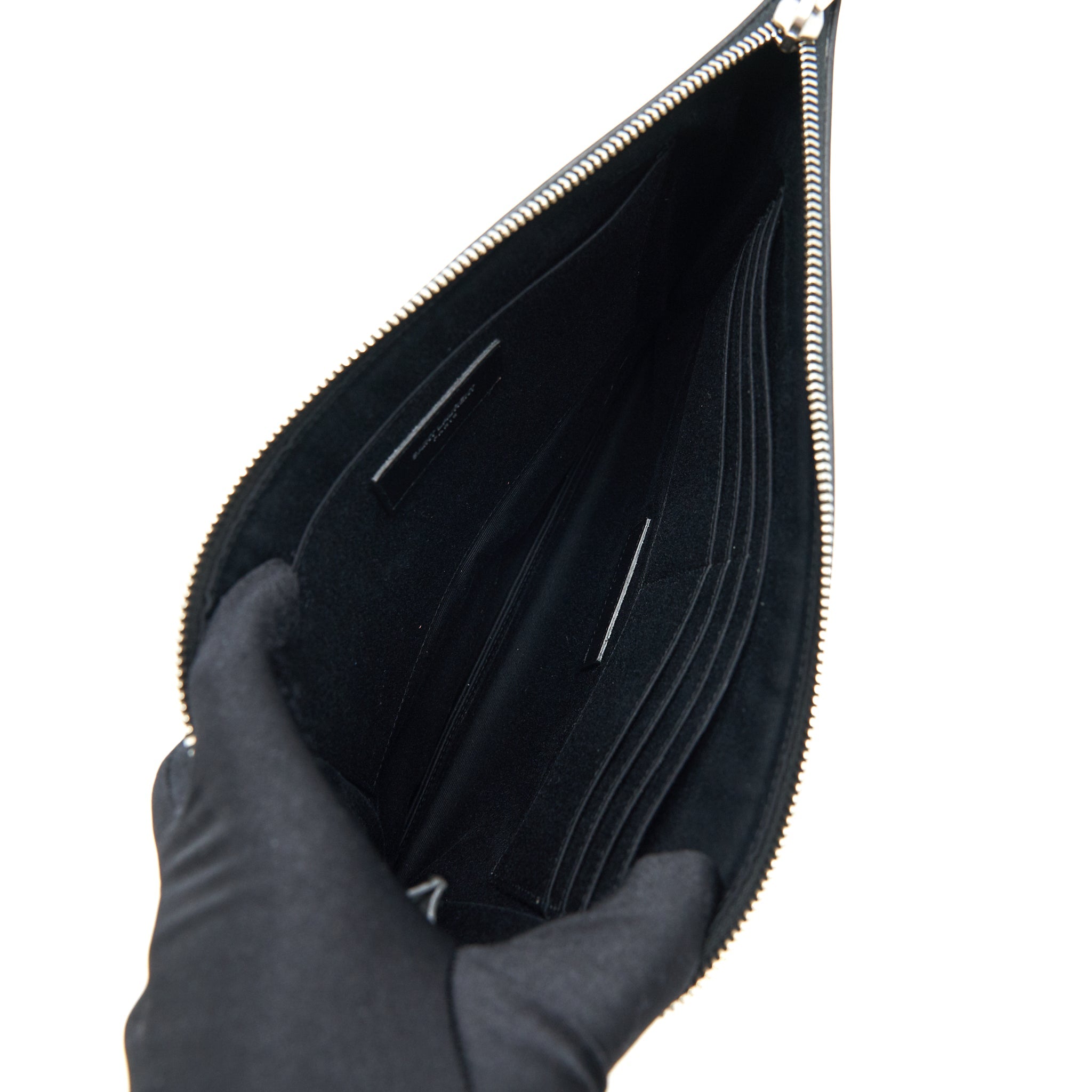 SAINT LAURENT WOLF DOCUMENT HOLDER