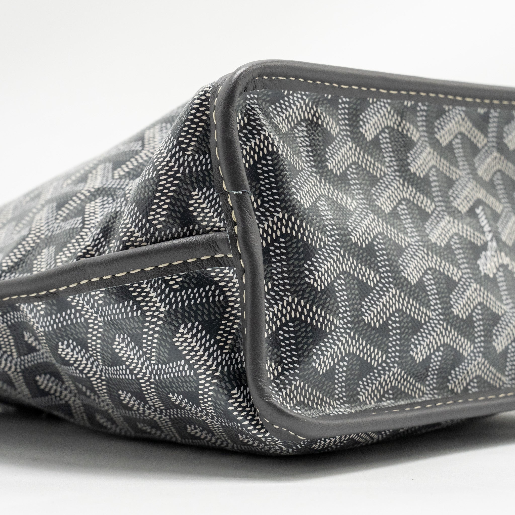 GOYARD MINI ANJOU TOTE BAG GOYARDINE CANVAS/CALFSKIN GREY SHW