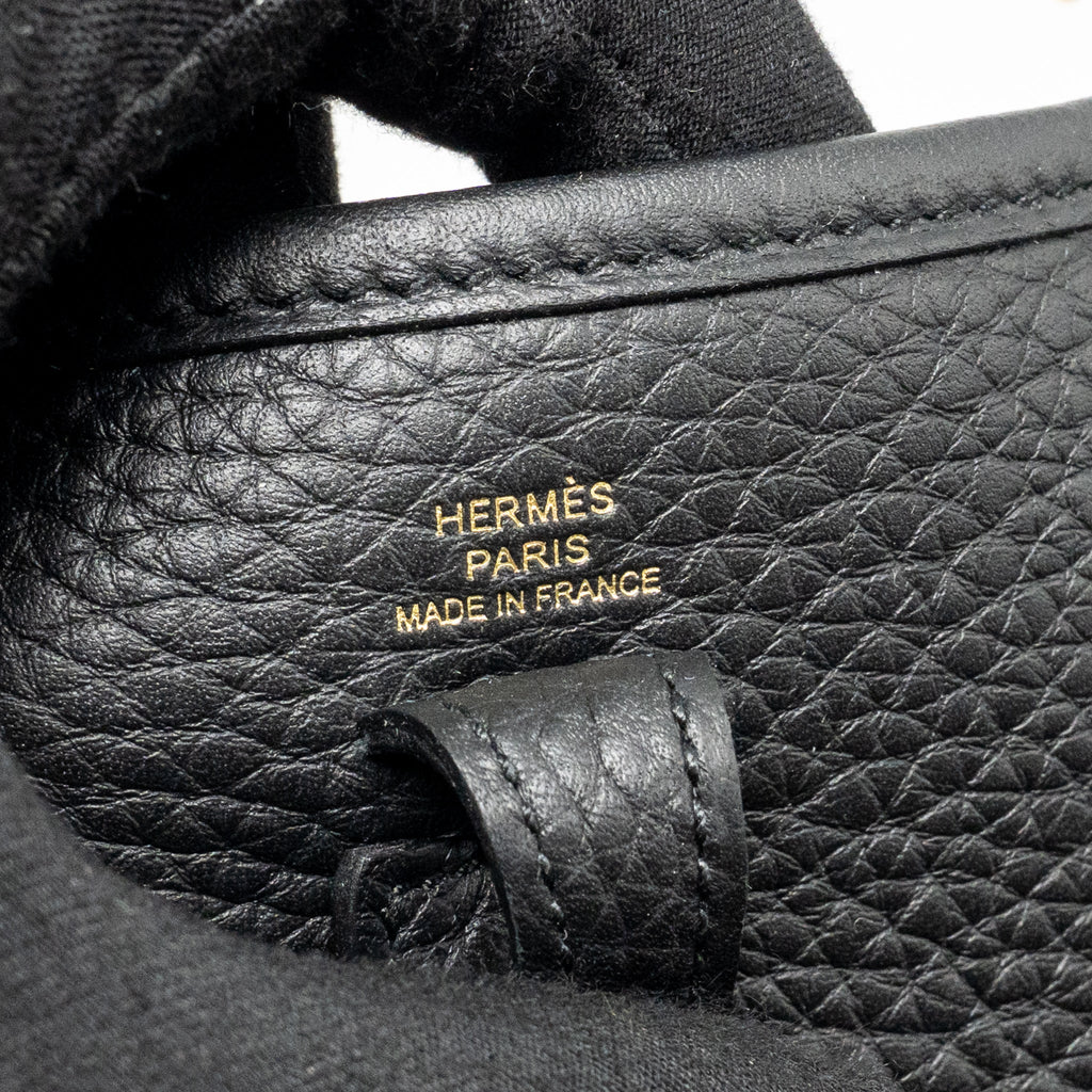 HERMES MINI EVELYNE CLEMENCE BLACK GHW