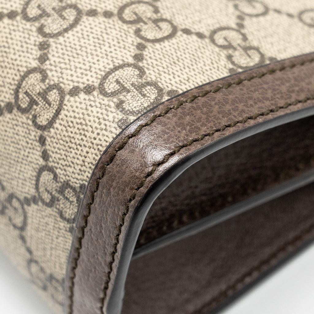 GUCCI OPHIDIA SMALL SHOULDER BAG GG SUPREME CANVAS/LEATHER GHW
