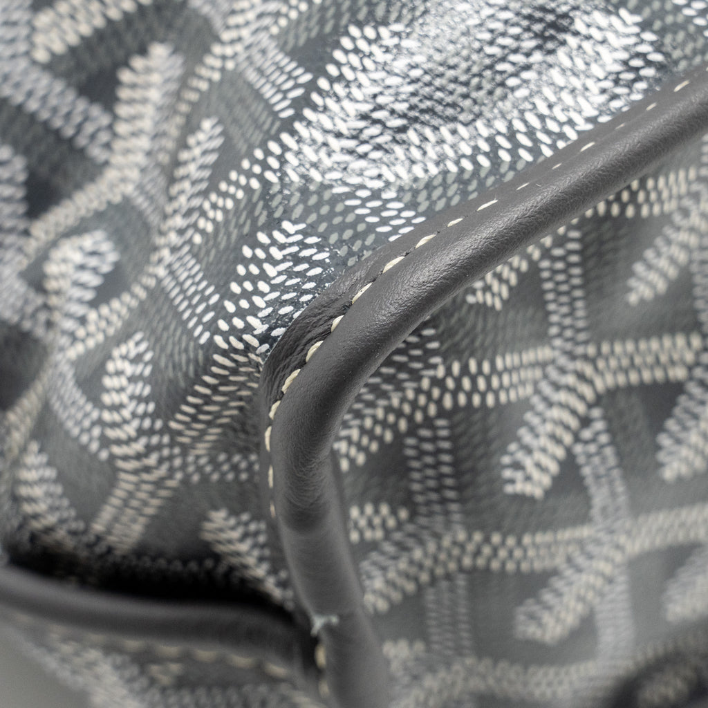 GOYARD MINI ANJOU TOTE BAG GOYARDINE CANVAS/CALFSKIN GREY SHW