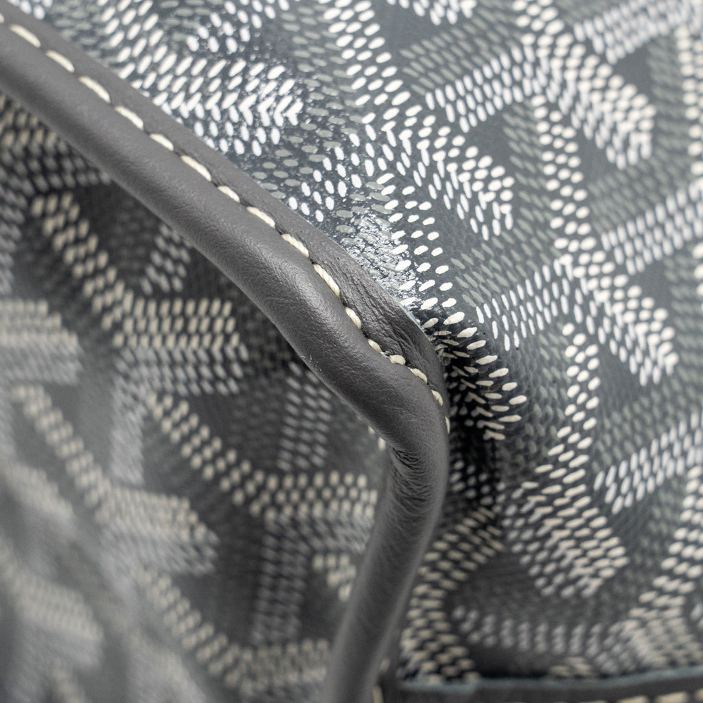GOYARD MINI ANJOU TOTE BAG GOYARDINE CANVAS/CALFSKIN GREY SHW