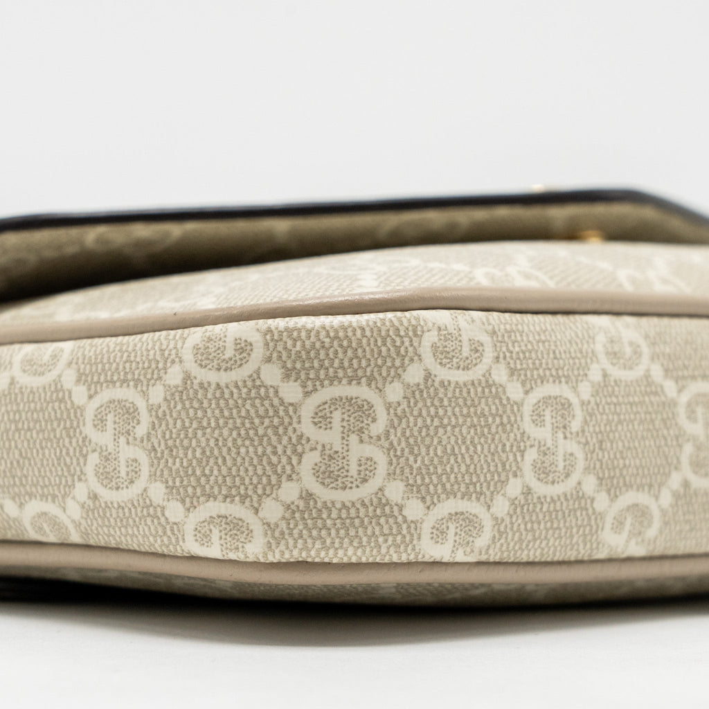 GUCCI OPHIDIA MINI BAG GG SUPREME CANVAS BEIGE/OATMEAL GHW