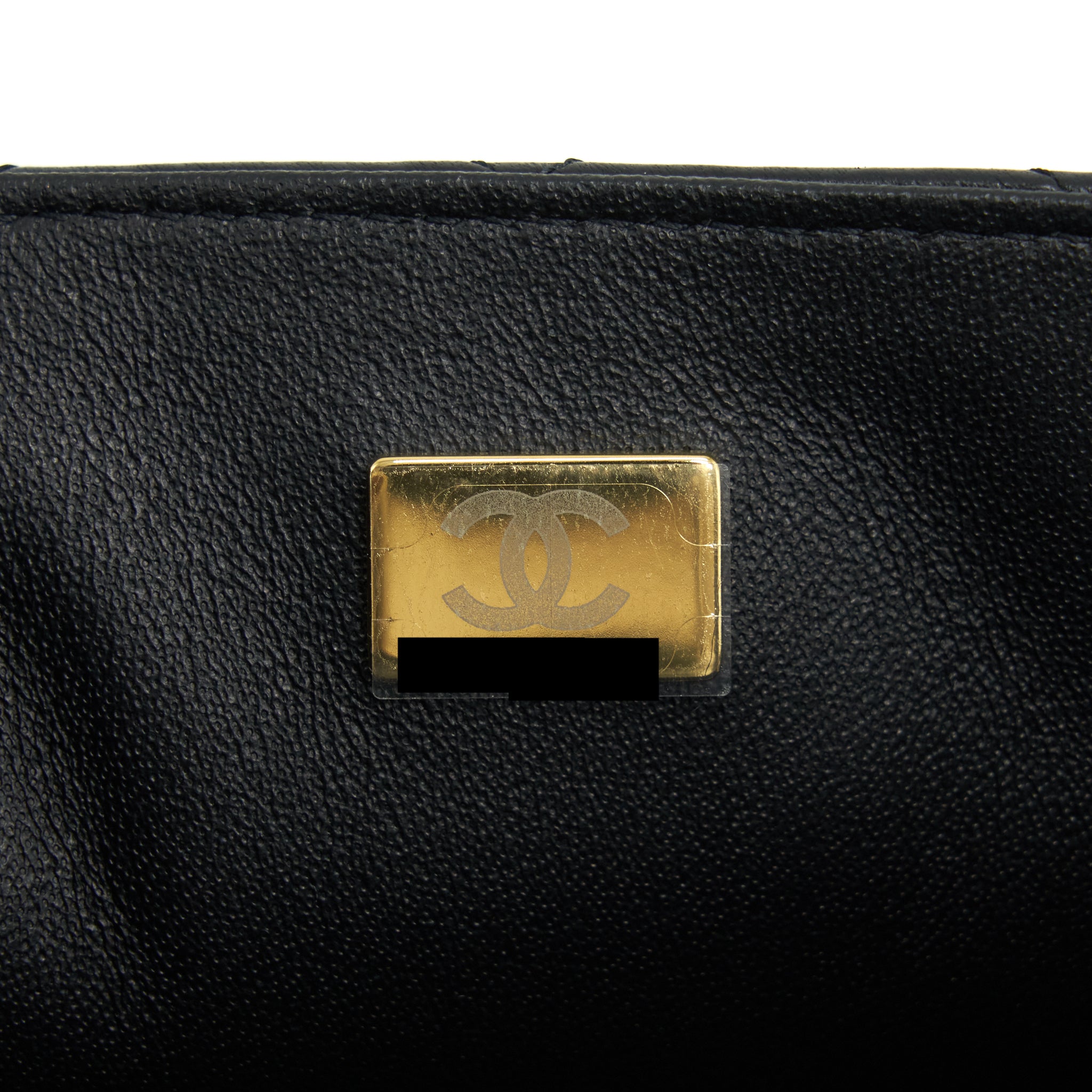 CHANEL MINI SQUARE FLAP BAG LAMBSKIN BLACK LGHW (MICROCHIP)