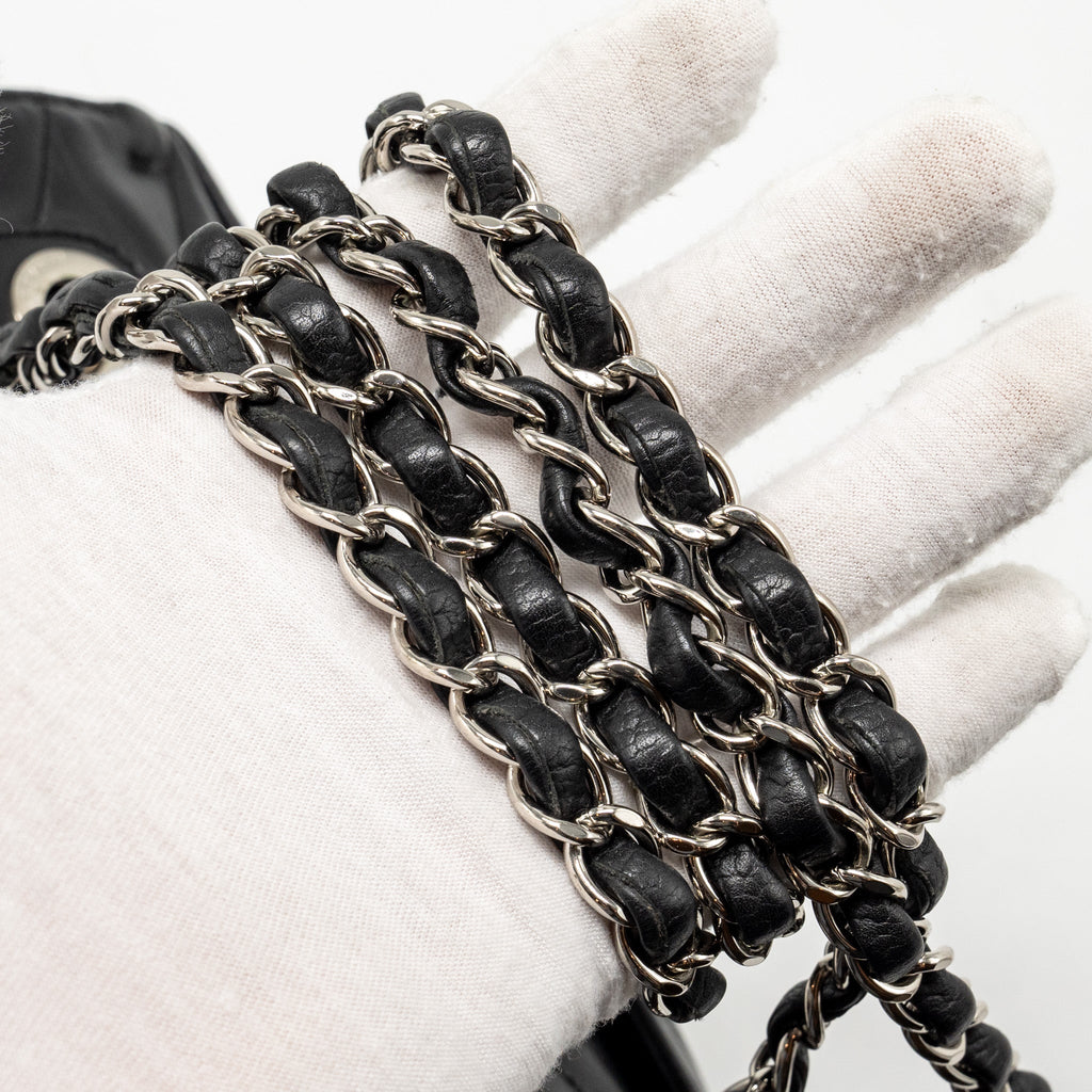 CHANEL ENVELOP FLAP BAG CHEVRON CAVIAR BLACK SHW
