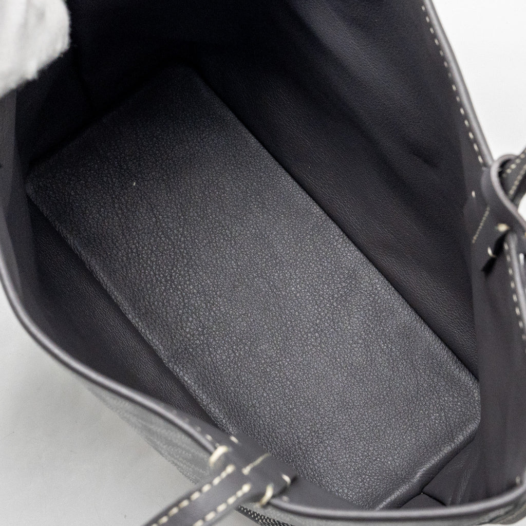 GOYARD MINI ANJOU TOTE BAG GOYARDLINE CANVAS/CALFSKIN GREY SHW