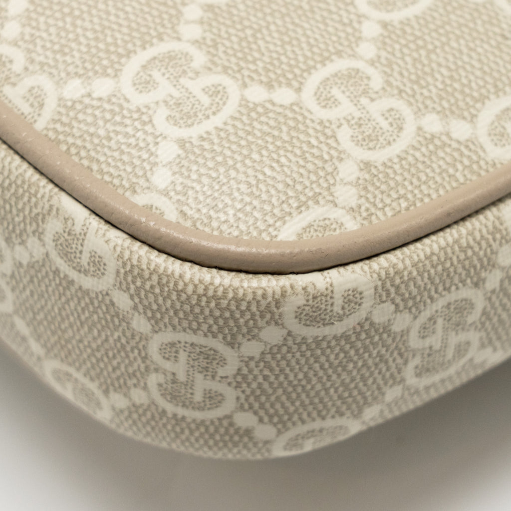 GUCCI OPHIDIA MINI BAG GG SUPREME CANVAS BEIGE/OATMEAL GHW