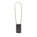 CHANEL PHONE POUCH WITH CHAIN LAMBSKIN BLACK LGHW