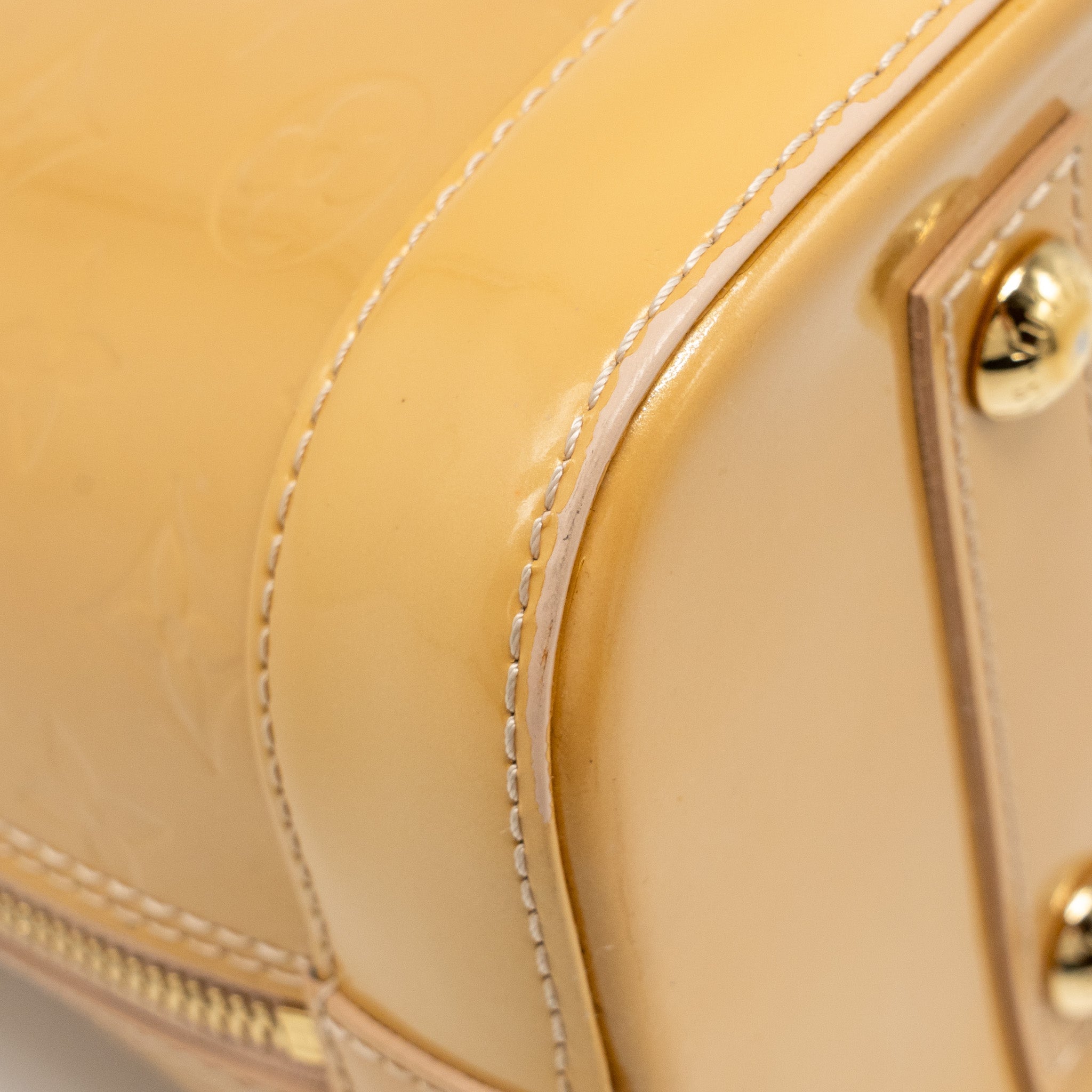 LOUIS VUITTON ALMA PM MONOGRAM VERNIS LEATHER ROSE FLORENTIN GHW