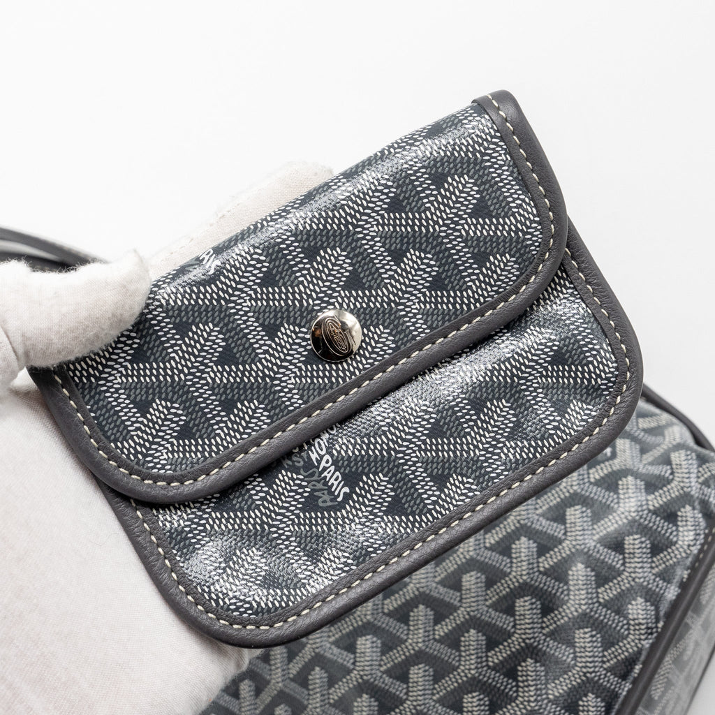 GOYARD MINI ANJOU TOTE BAG GOYARDLINE CANVAS/CALFSKIN GREY SHW