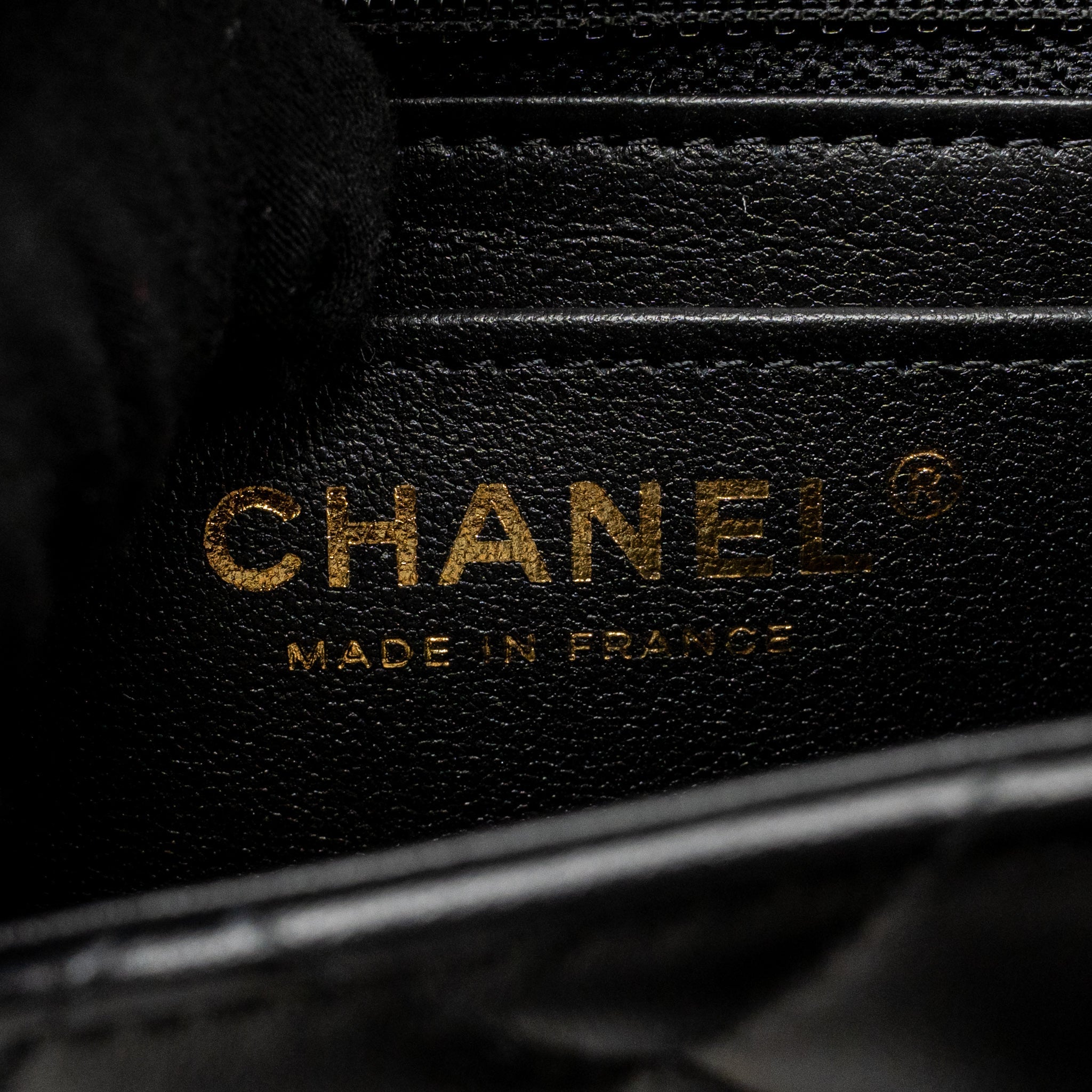 CHANEL MINI SQUARE FLAP BAG LAMBSKIN BLACK LGHW (MICROCHIP)