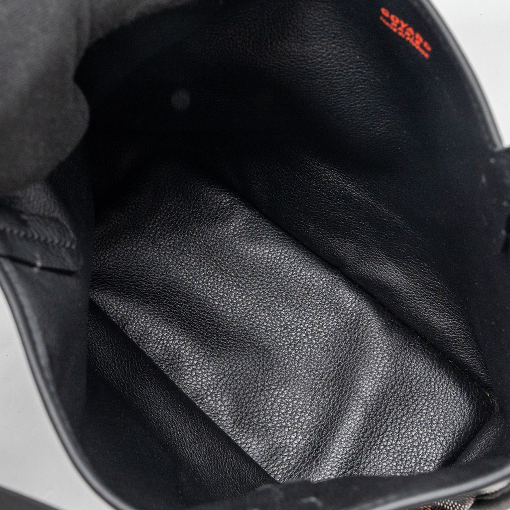 GOYARD MINI ANJOU TOTE BAG GOYARDLINE CANVAS / CALFSKIN BLACK SHW