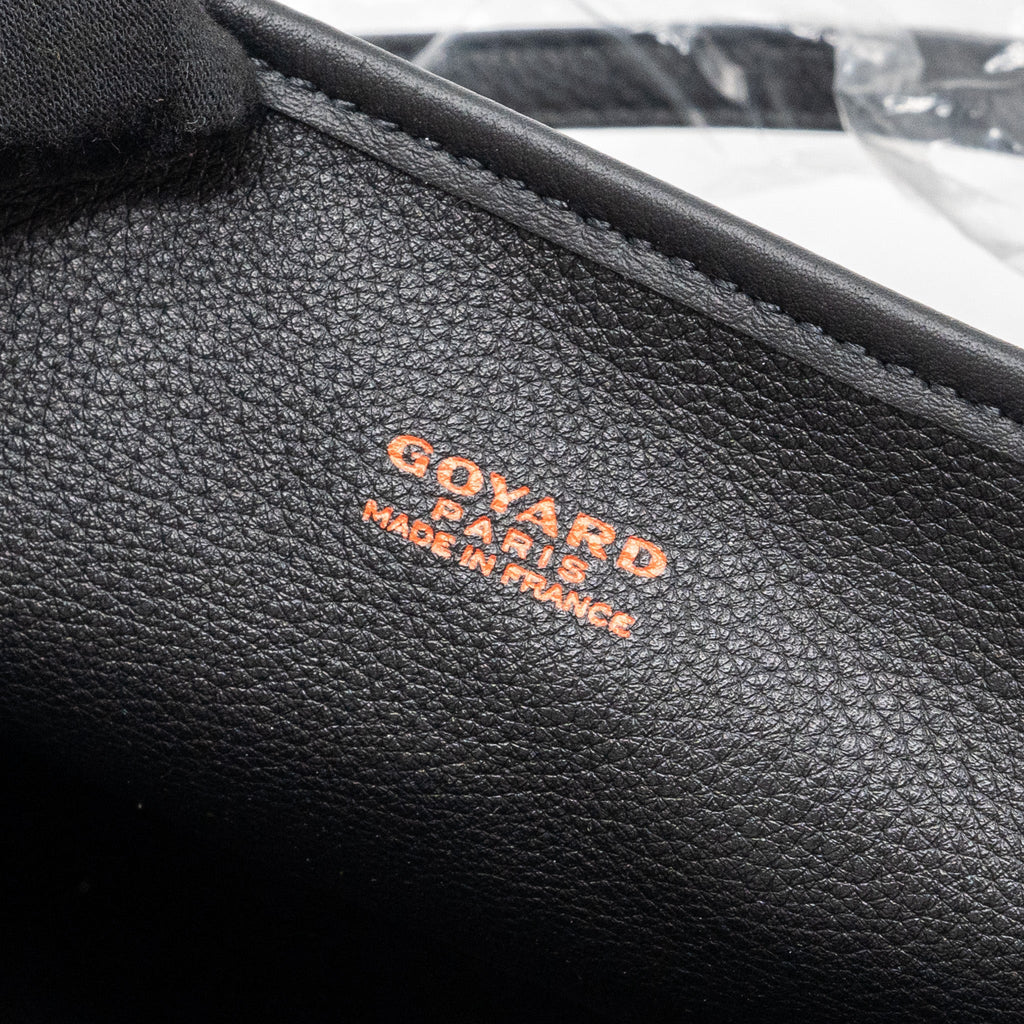 GOYARD MINI ANJOU TOTE BAG GOYARDLINE CANVAS / CALFSKIN BLACK SHW