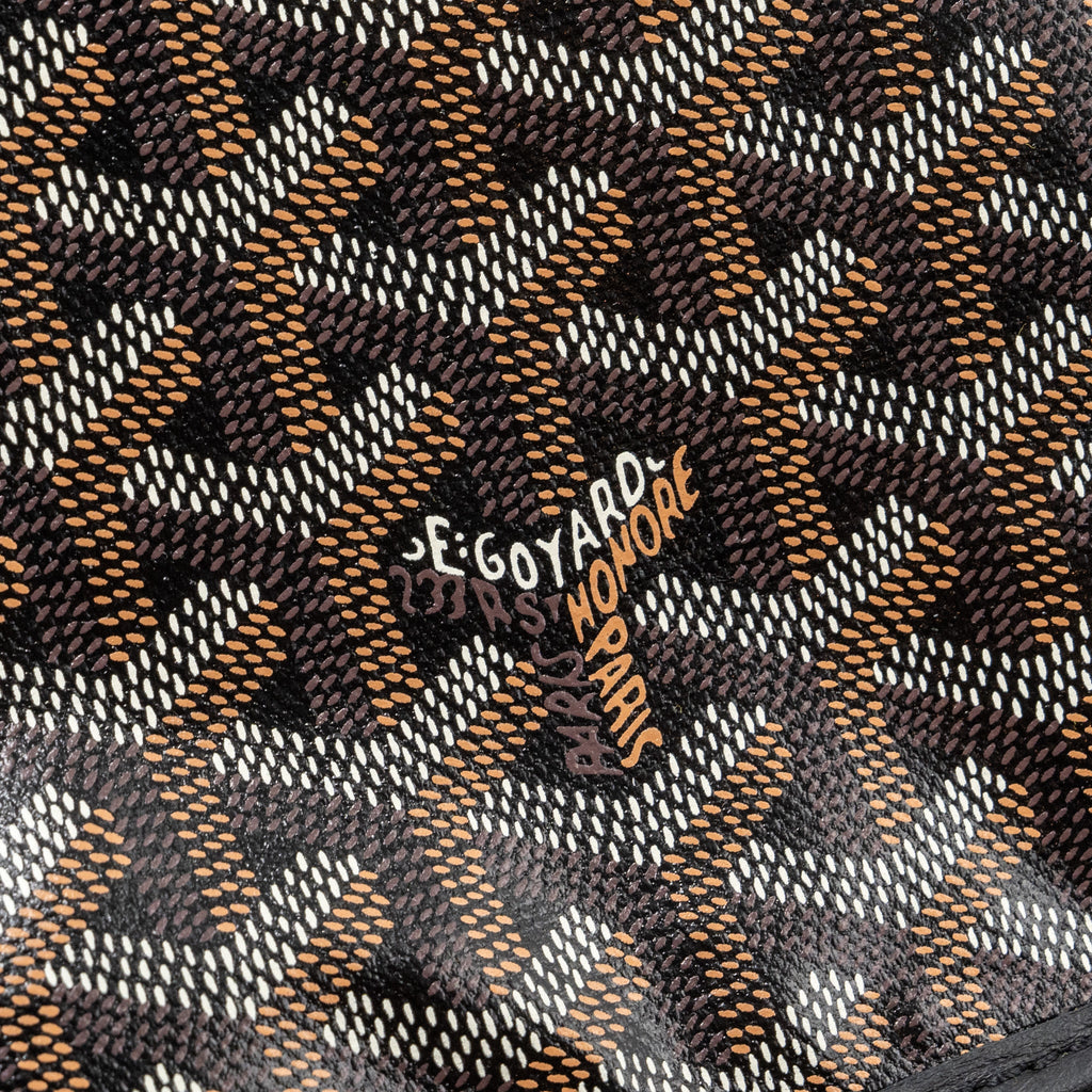 GOYARD MINI ANJOU TOTE BAG GOYARDLINE CANVAS / CALFSKIN BLACK SHW